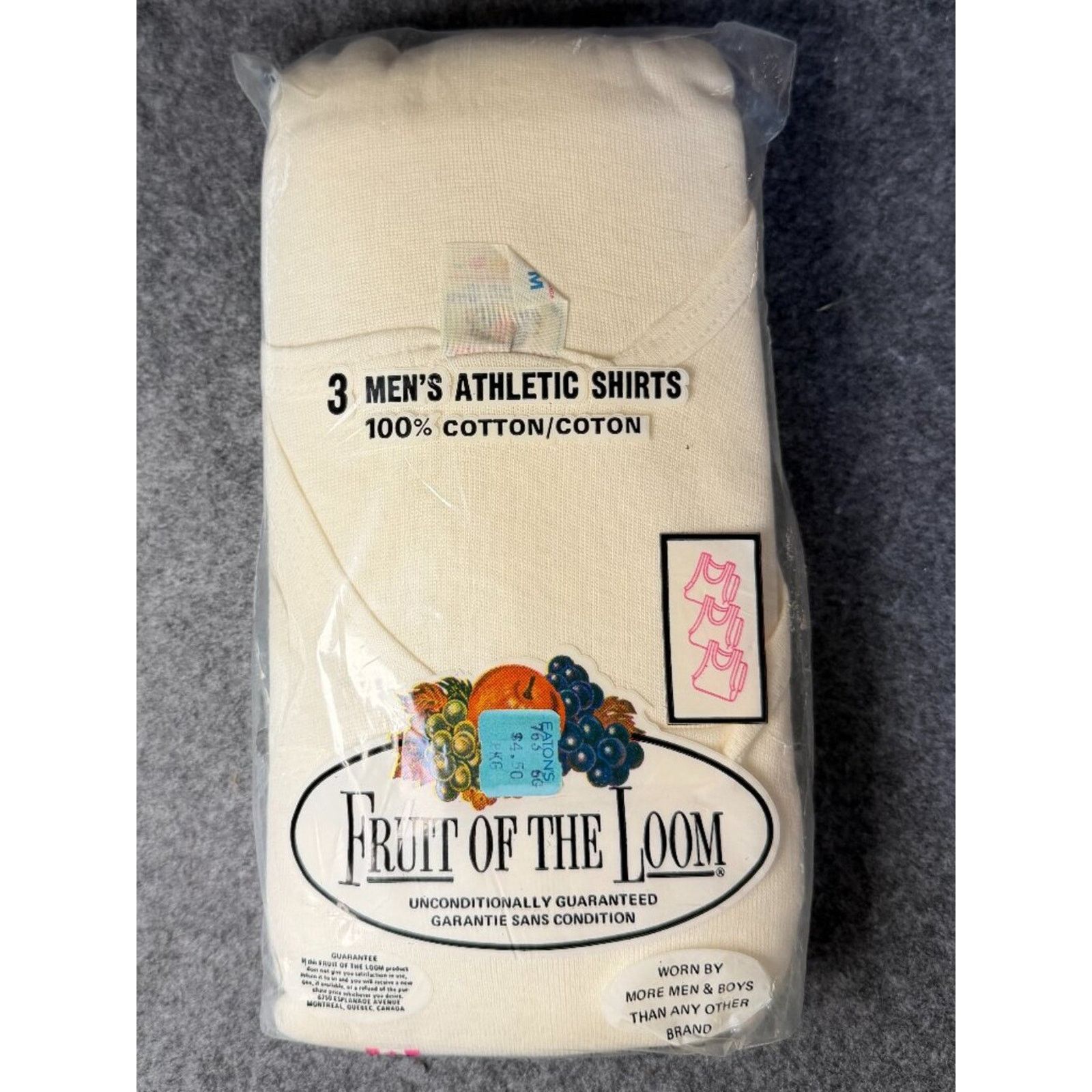 Fruit Of The Loom Fruit of the Loom Vintage Men’s Tank Undershirts 3 Pack New Size US M / EU 48-50 / 2 - 1 Thumbnail