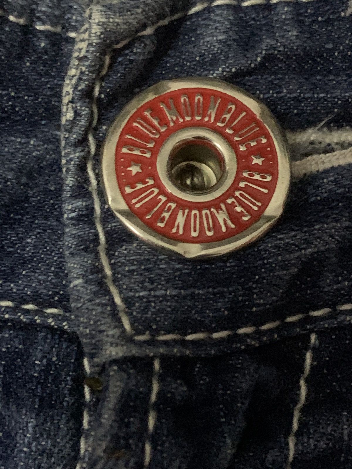 Art Comes First Blue Moon Blue Art Denim Jeans Size US 31 - 5 Thumbnail