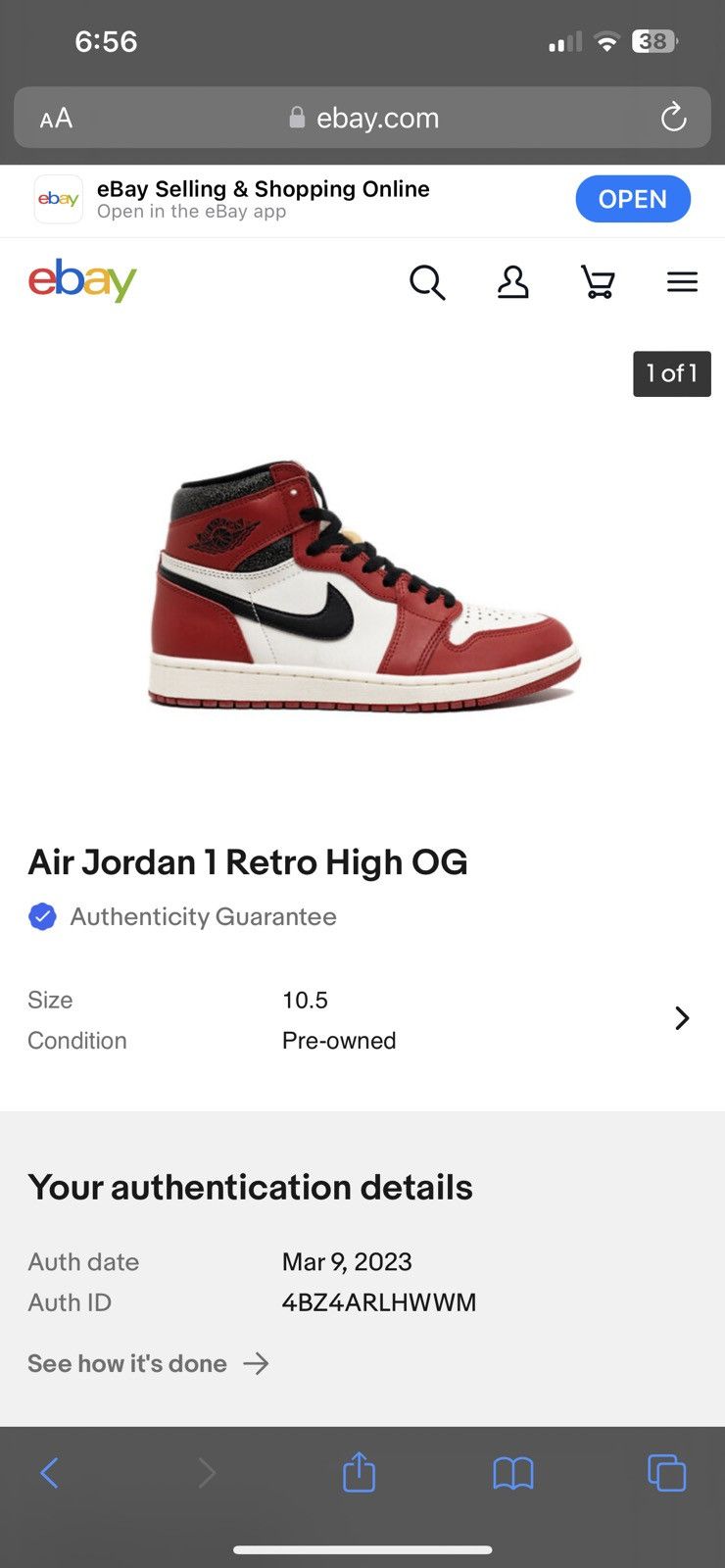 Nike Air Jordan 1 - Chicago “Lost & Found” Size US 10.5 / EU 43-44 - 19 Preview