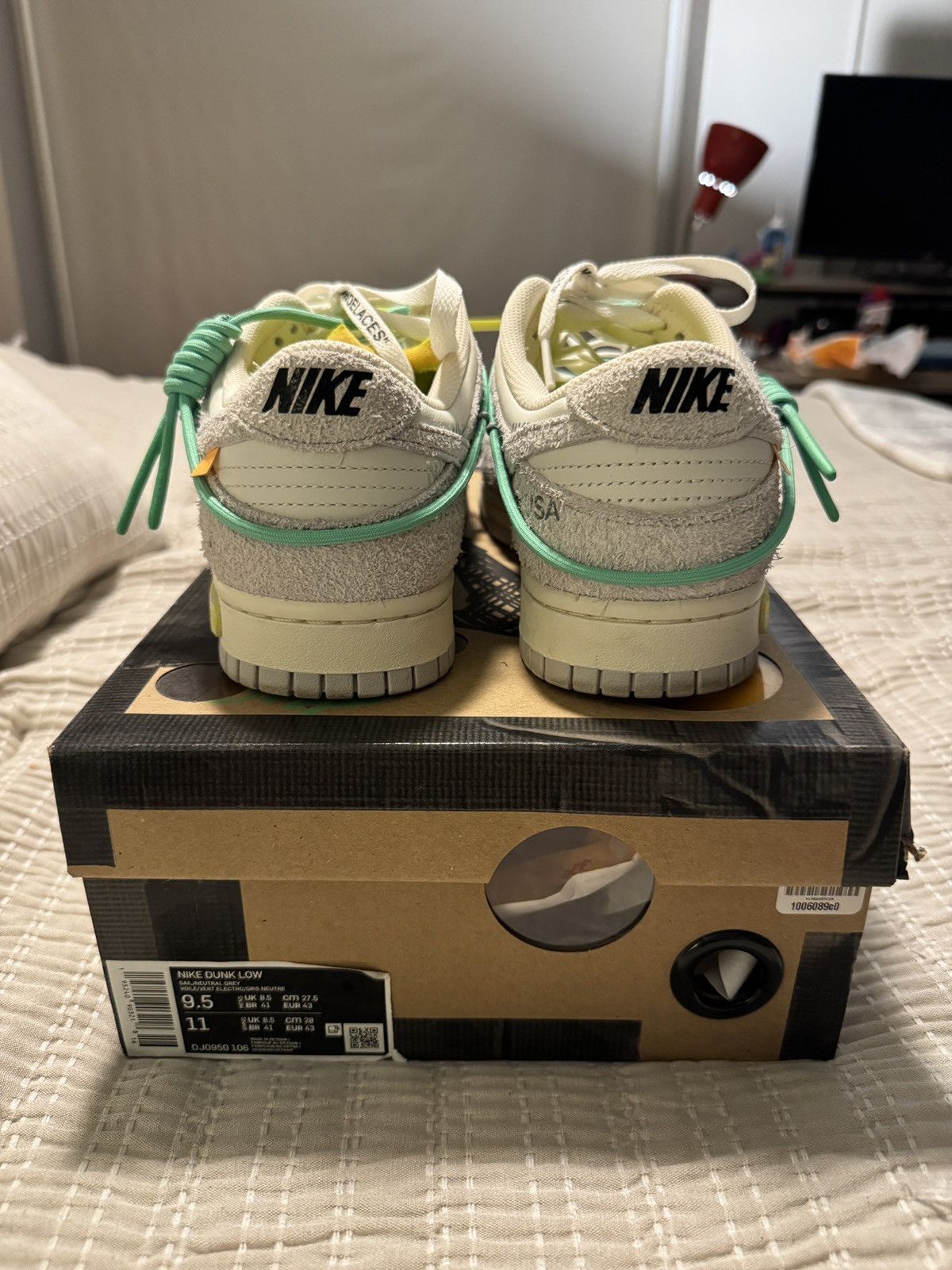 Nike × Off-White Nike Off White Dunk Lot 14 Size US 9.5 / EU 42-43 - 3 Thumbnail