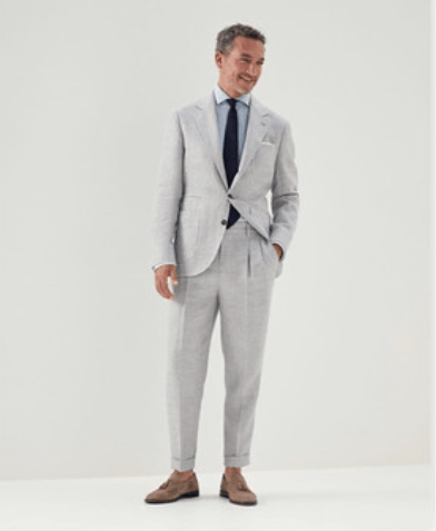 image of Brunello Cucinelli O1W1Db10424 Pants In Grey, Men's (Size 36)