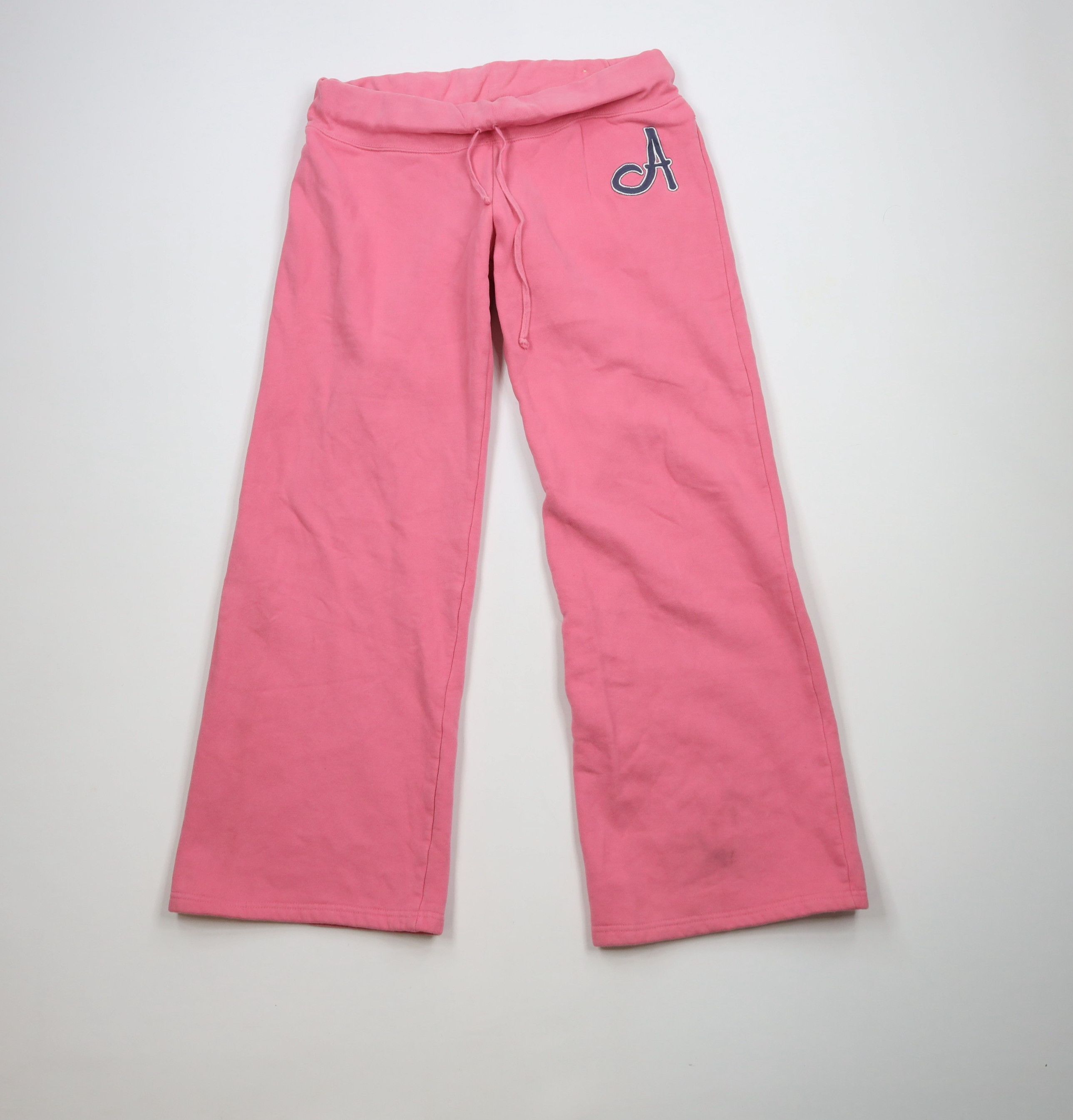 Aeropostale × Vintage Vintage 90s Y2K Aeropostale Wide Leg Sweatpants Pink Size 32" / US 10 / IT 46 - 1 Thumbnail