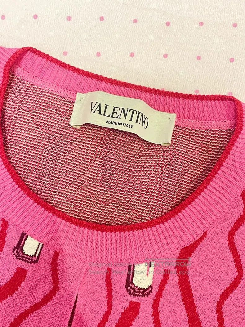 Valentino Valentino Printed crew neck pullover short-sleeved sweater Size L / US 10 / IT 46 - 2 Thumbnail