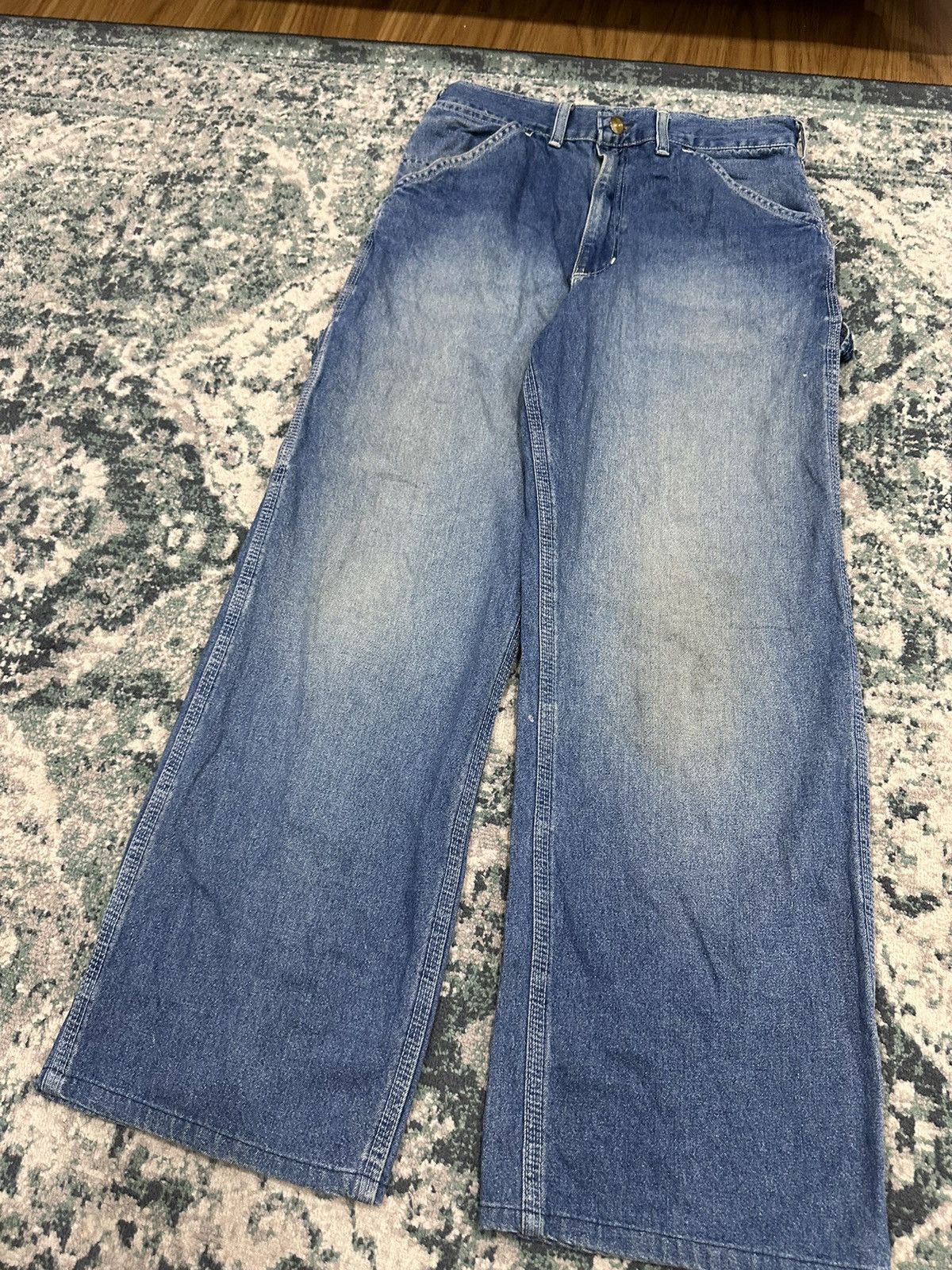 Carhartt Vintage Carhartt Carpenter Denim Baggy Single Knee Work Pant Size US 29 - 12 Thumbnail