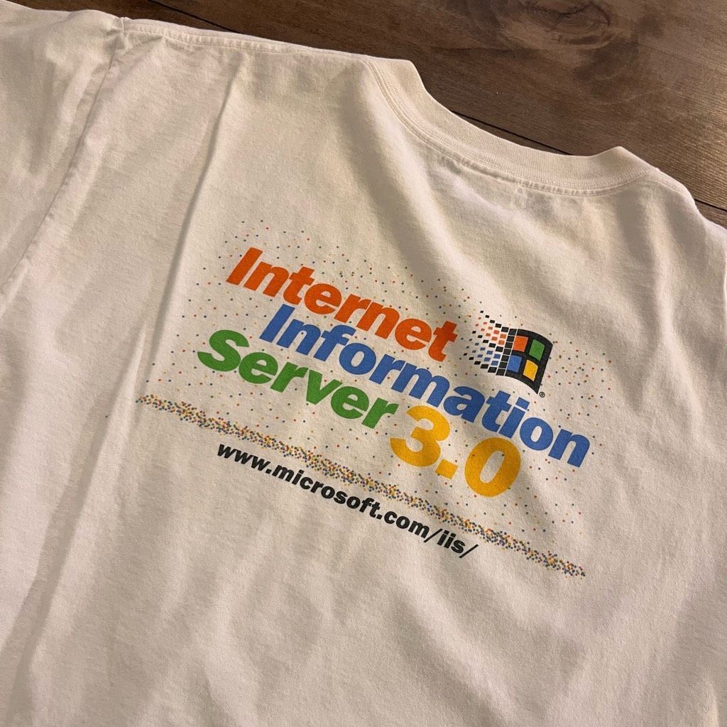 Gildan Vintage Microsoft Birthday Internet Server White Tshirt Men Size US XL / EU 56 / 4 - 6 Thumbnail