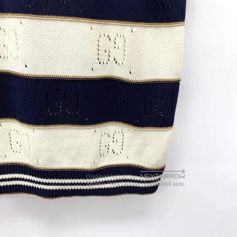 Gucci Gucci Colour-blocked striped double G hollow cotton suspen Size XS / US 0-2 / IT 36-38 - 4 Thumbnail