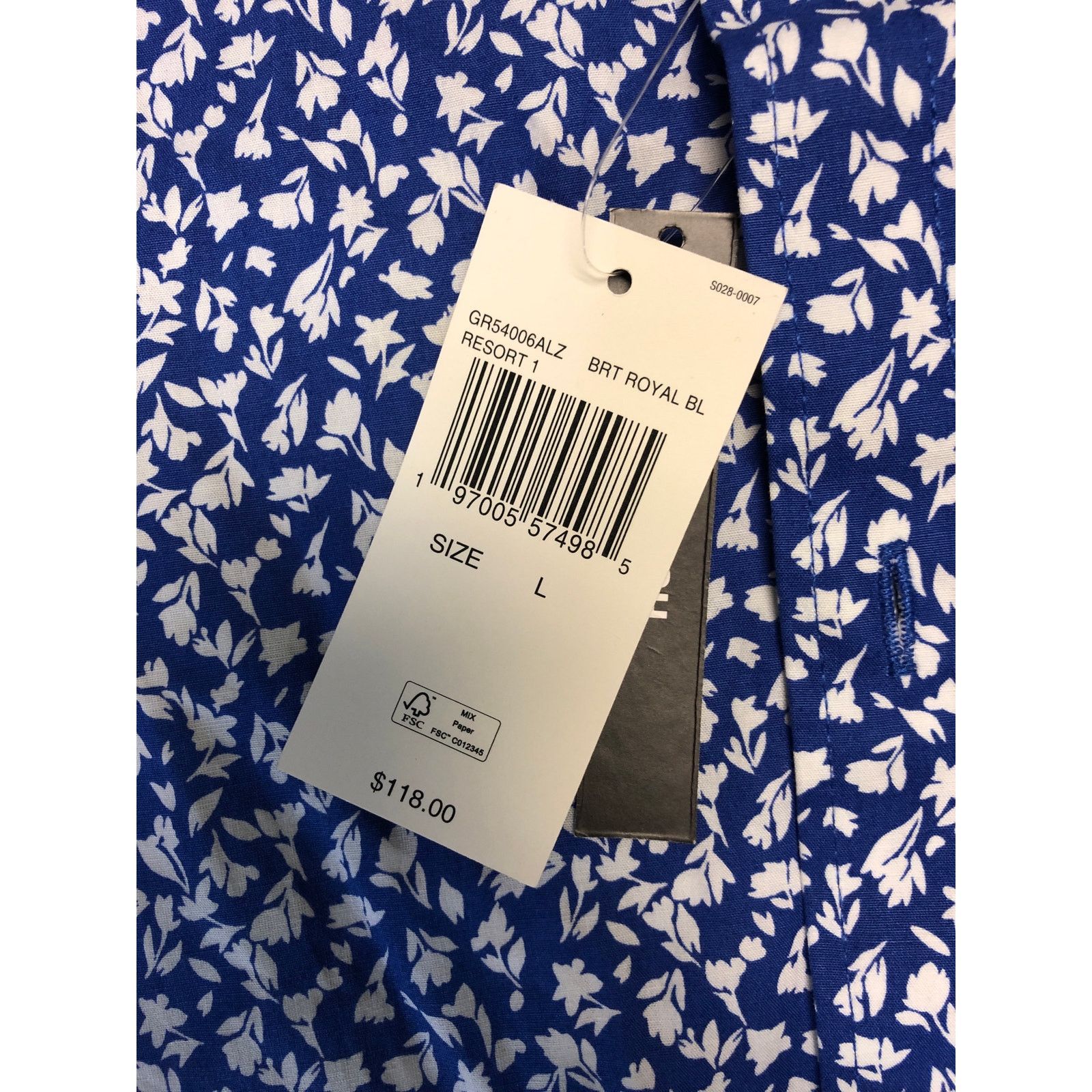 Michael Kors Men’s Michael Kors Short Sleeve Collared Button Down Shirt Size US L / EU 52-54 / 3 - 5 Thumbnail