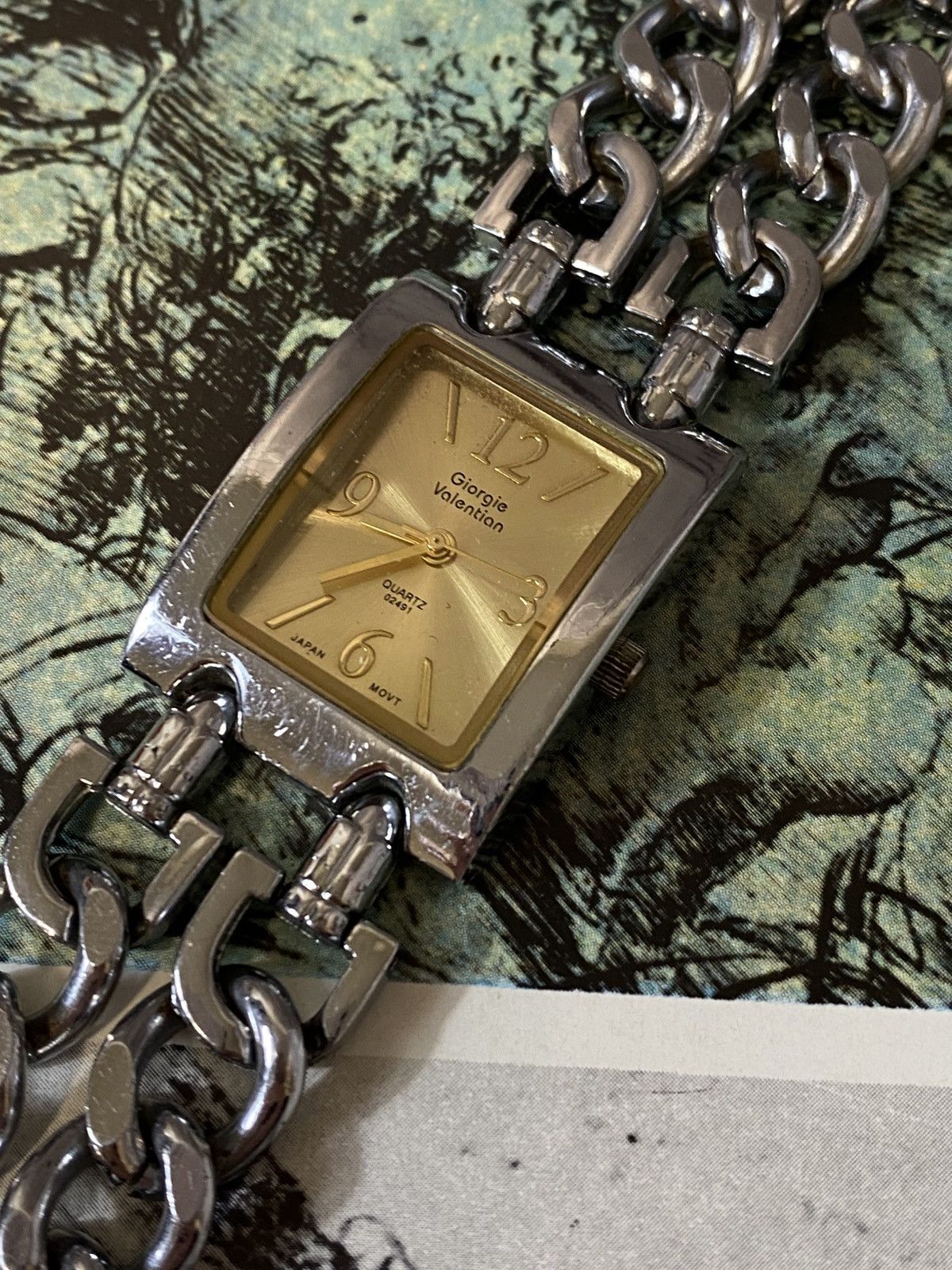 Japanese Brand Giorgie Valentian Y2K Chunky Double Chain Bracelet Watch Size ONE SIZE - 6 Thumbnail