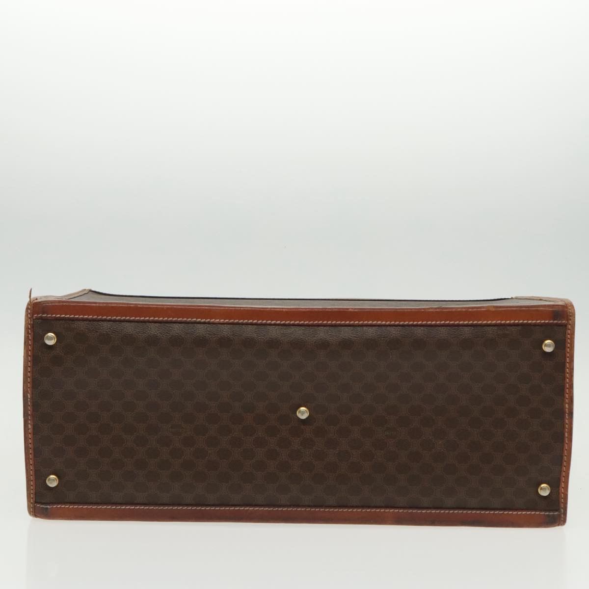 Celine CELINE Macadam Canvas Trunk Pvc Leather Gold Brown Size ONE SIZE - 7 Thumbnail
