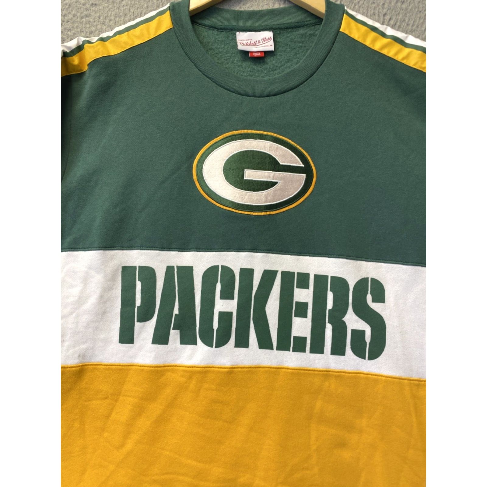 Mitchell & Ness VINTAGE Mitchell & Ness Green Bay Packers Sweatshirt NFL Football Adults XL Green Pullover Men Size US XL / EU 56 / 4 - 2 Thumbnail