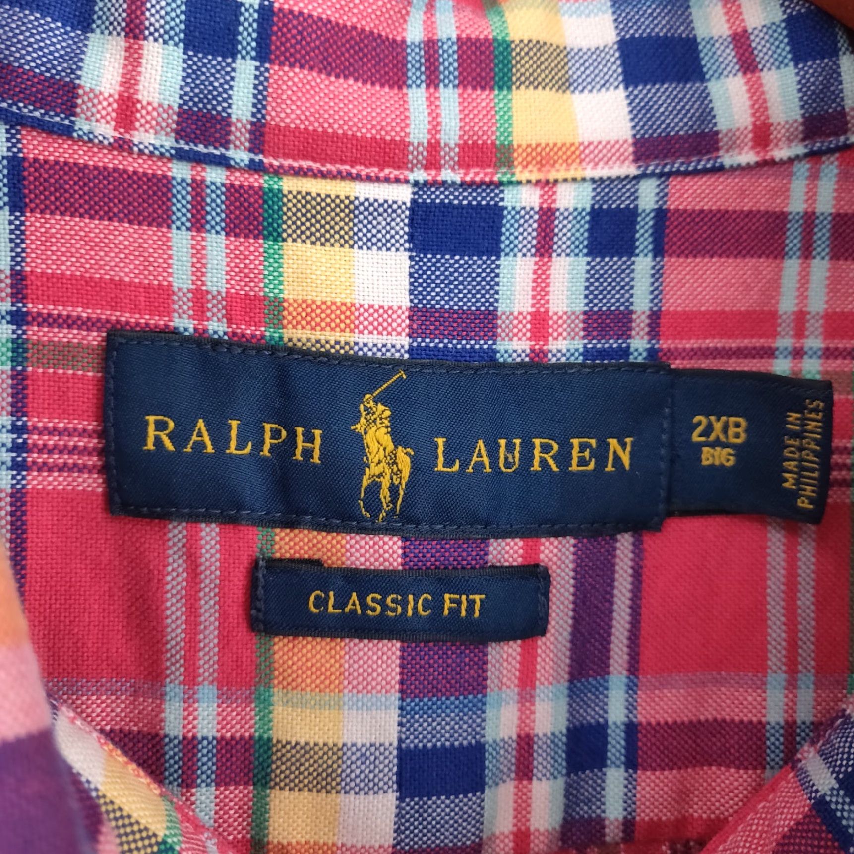 Polo Ralph Lauren Polo Ralph Lauren Shirt Mens 2XB 2XL Big & Tall Plaid Long Sleeve Button-Up Collared Navy Pony Color: Multicolor Size US XXL / EU 58 / 5 - 7 Thumbnail