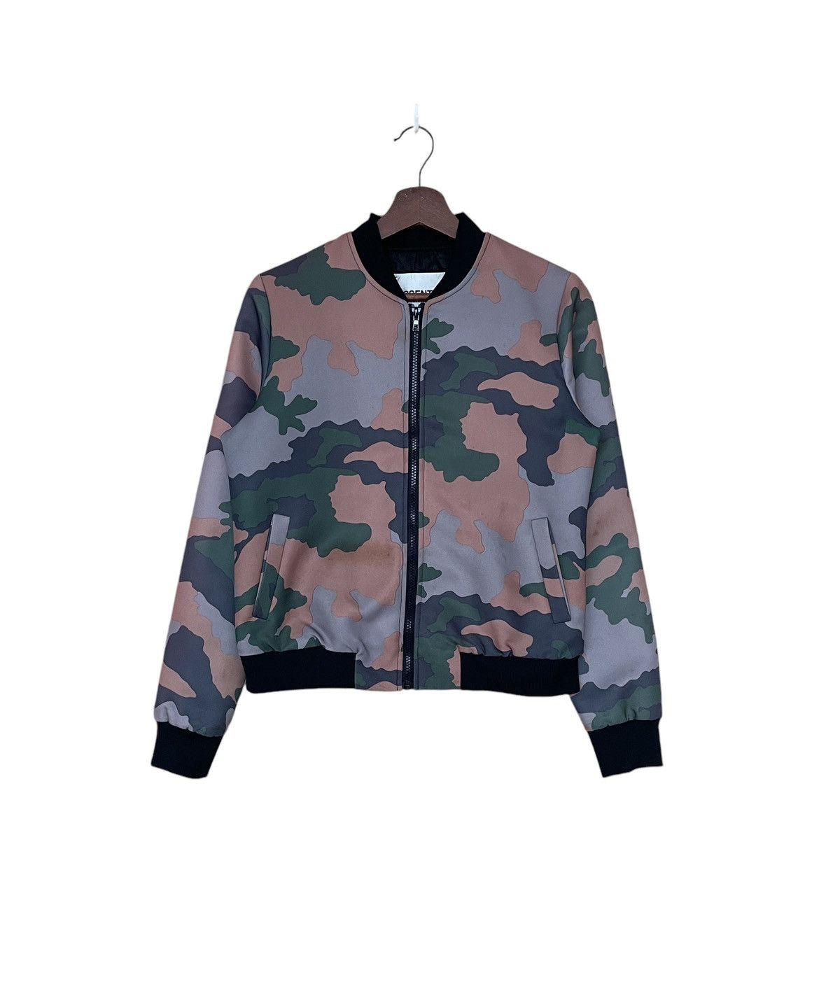 Designer × Essentiel Antwerp Vintage Essentiel Antwerp Camouflage Bomber Jacket 2000s Size US M / EU 48-50 / 2 - 1 Thumbnail