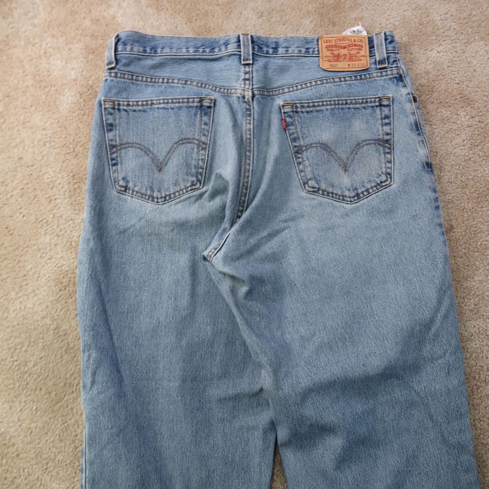 Levi's VINTAGE Levi's 560 Comfort Fit Jeans Men 36x30 Blue Denim Baggy Y2K Streetwear 80s 90s Mens Size US 36 / EU 52 - 7 Thumbnail