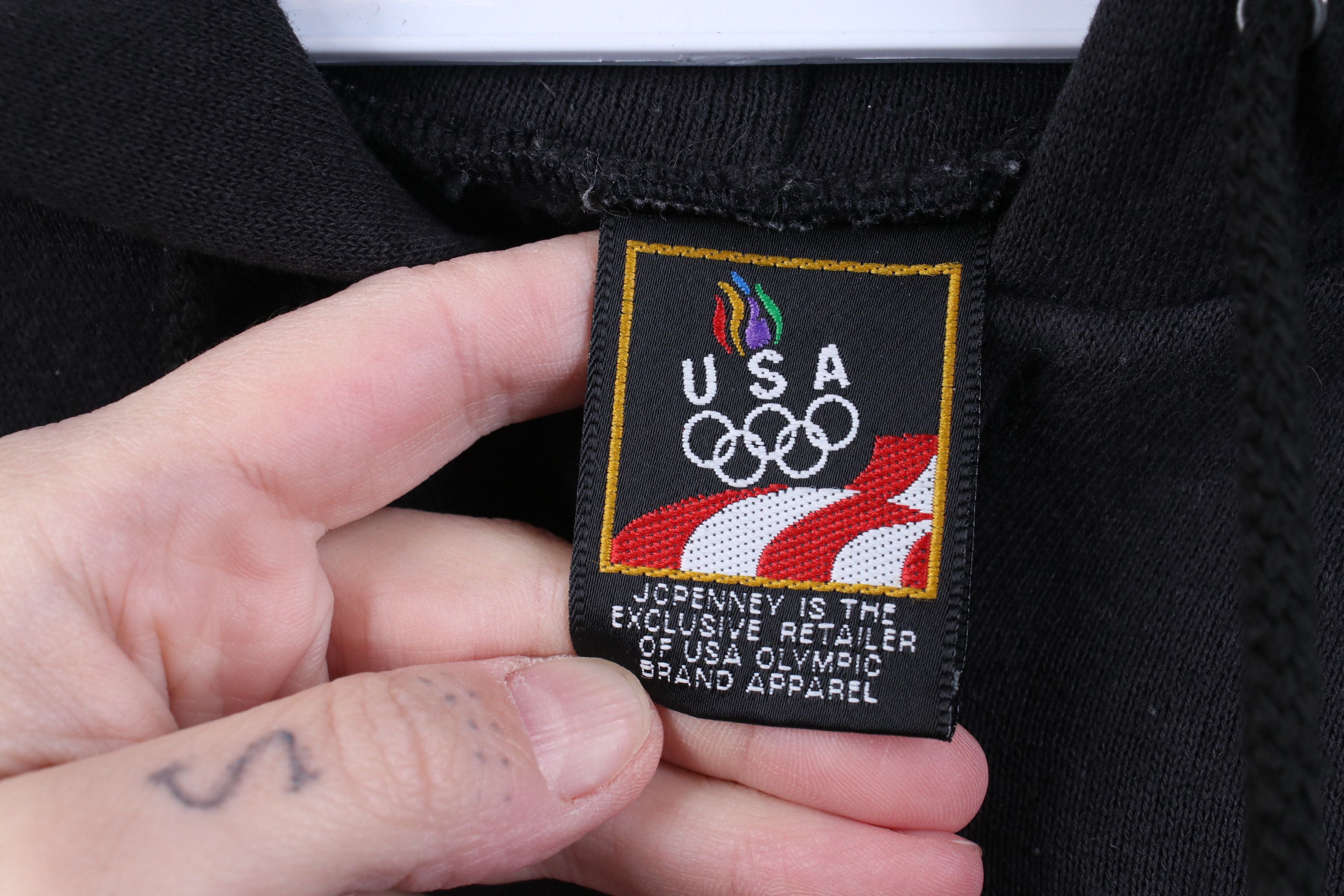 Vintage Vintage 90s USA Olympics Full Zip Hoodie Sweatshirt USA Size US L / EU 52-54 / 3 - 10 Thumbnail