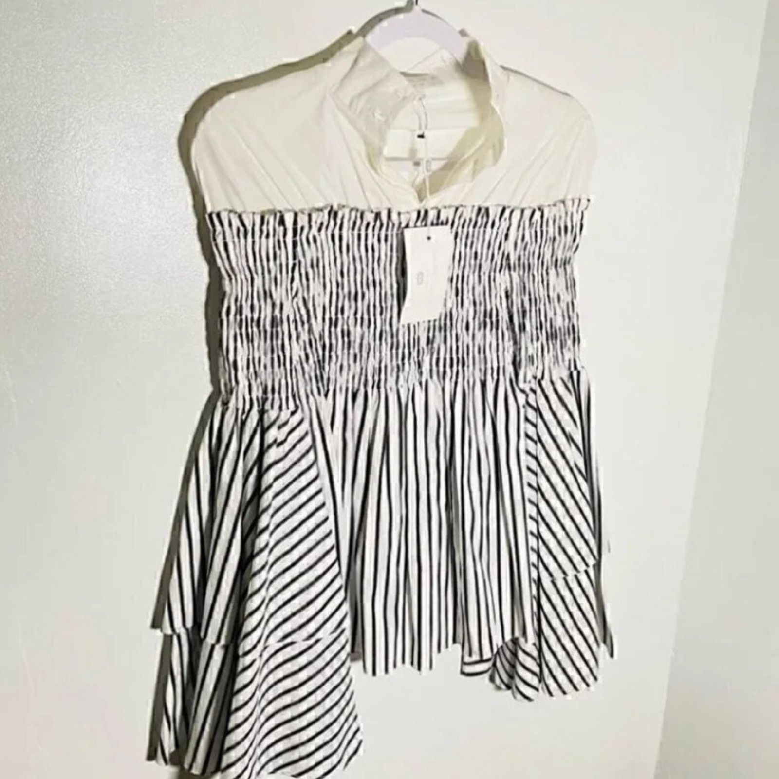 CAROLINE CONSTAS NEW Caroline Constas Ali Smocked Top XS $595 Size XS / US 0-2 / IT 36-38 - 3 Thumbnail