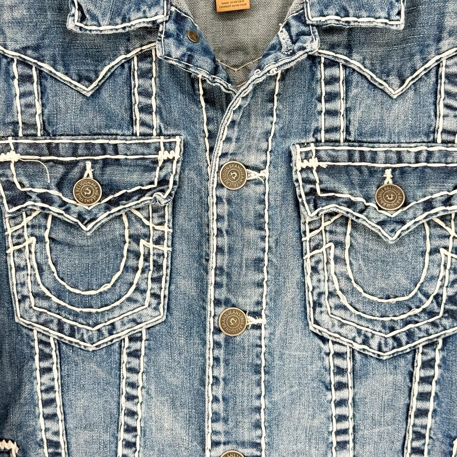 True Religion True Religion Jimmy Super T Denim Jacket Vintage Y2K Mens L Size US L / EU 52-54 / 3 - 4 Thumbnail