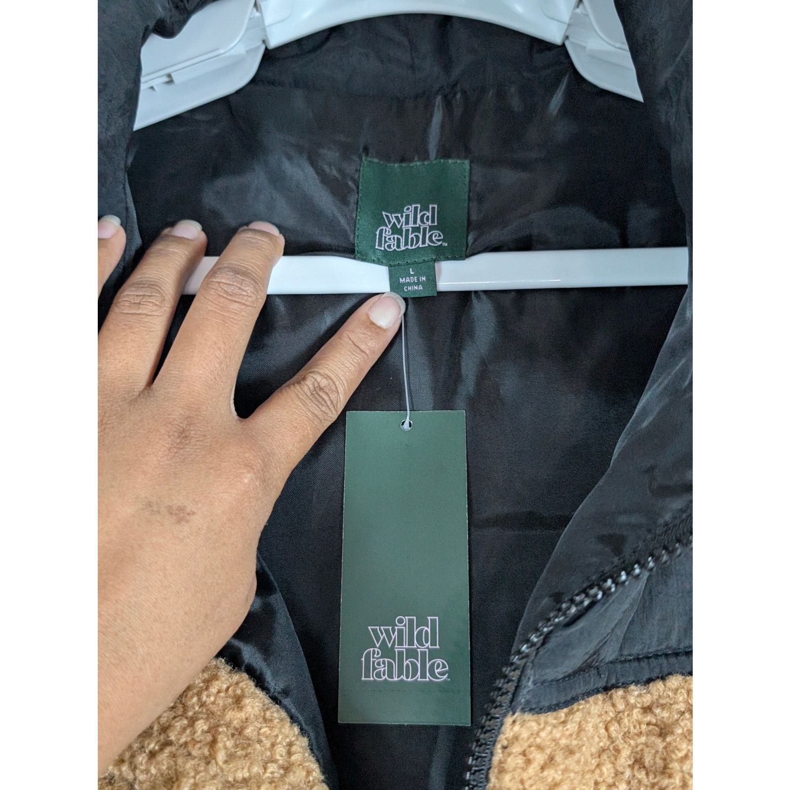 Unknown London Wild Fable Sherpa Puffer Vest Fleece Zip Up Women’s Size L Size L / US 10 / IT 46 - 3 Thumbnail