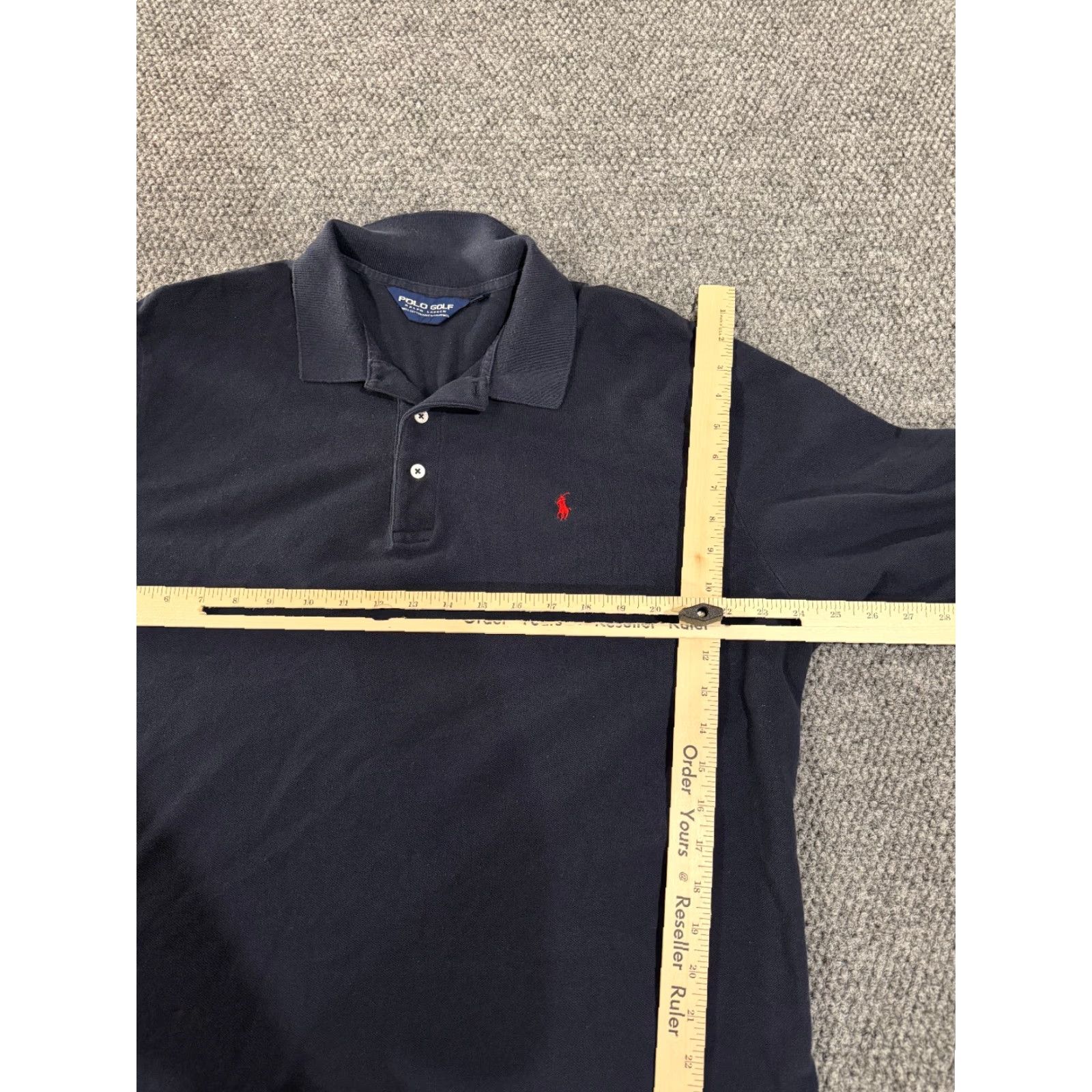 Polo Ralph Lauren VINTAGE Polo Golf Ralph Lauren polo shirt mens XL navy short sleeve embroidered logo Size US XL / EU 56 / 4 - 5 Thumbnail