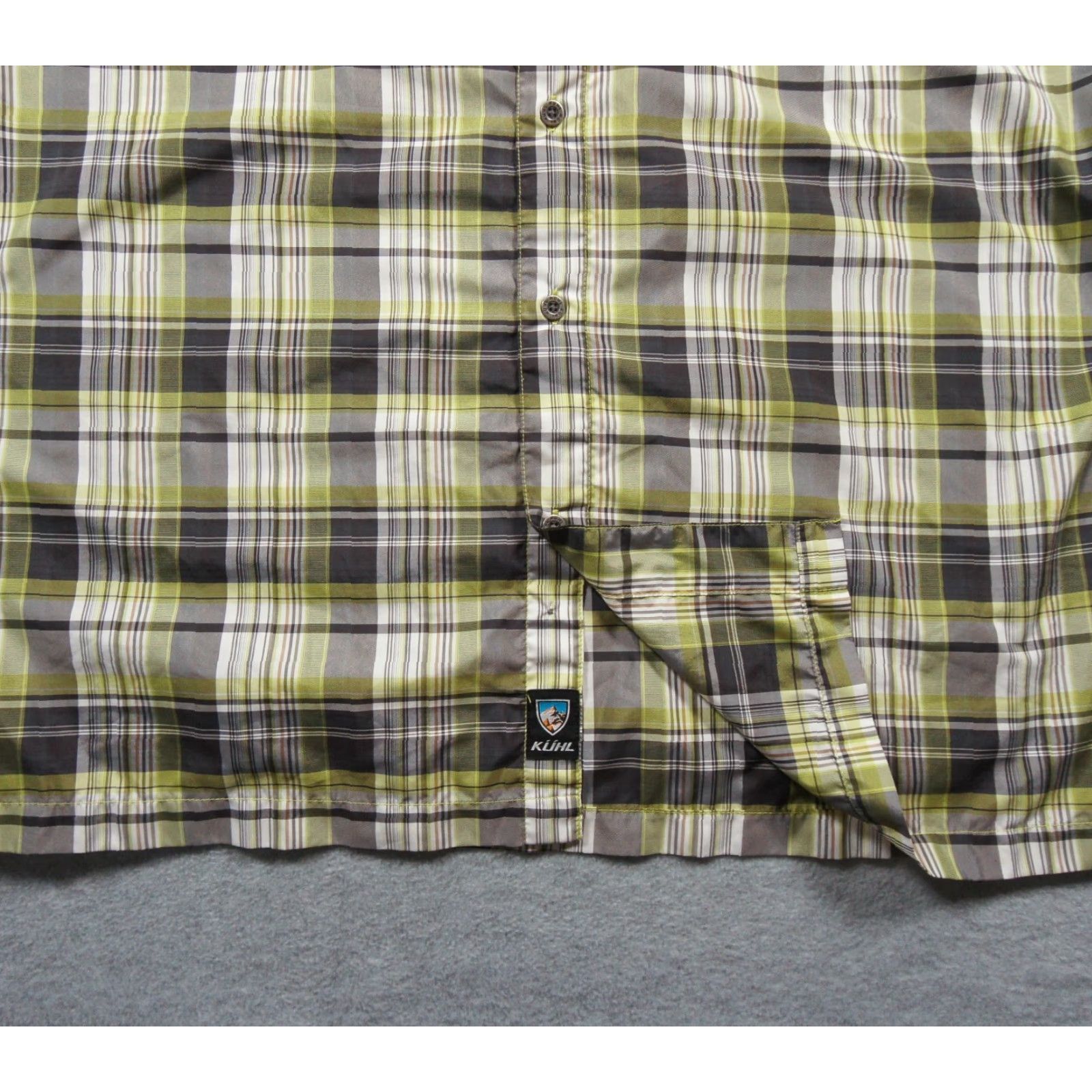 Vintage Kuhl Shirt Mens XL Button Down Short Sleeve Lightweight Plaid Outdoors Ionik Size US XL / EU 56 / 4 - 5 Thumbnail