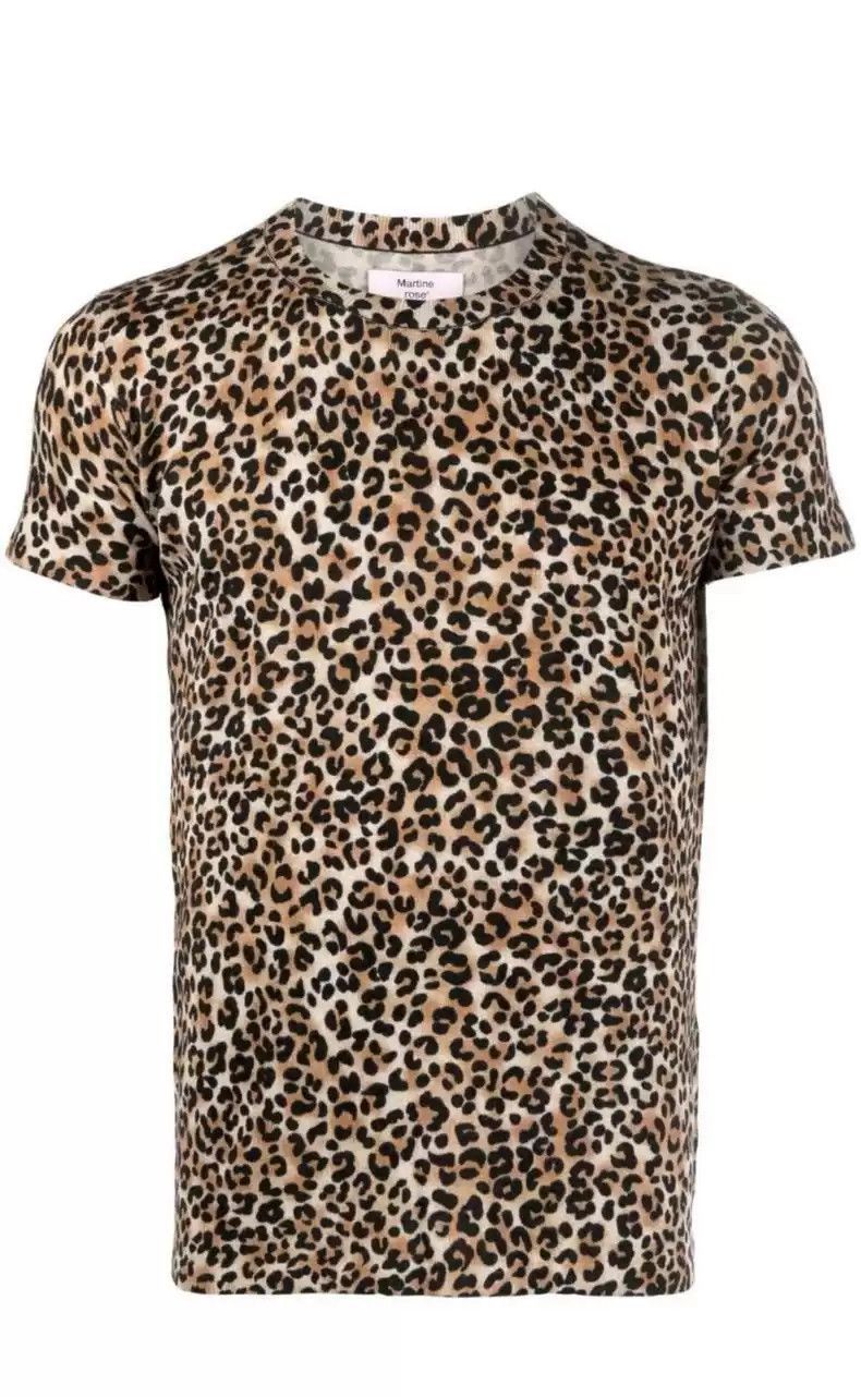 Martine Rose Martine Rose leopard print wool T-shirt -2507 Size US M / EU 48-50 / 2 - 1 Thumbnail