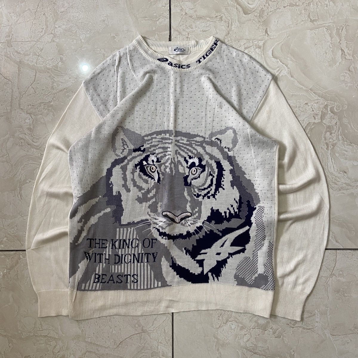 Asics Asics Tiger Knitted Jersey ( 💎rare find ) Size US S / EU 44-46 / 1 - 1 Thumbnail