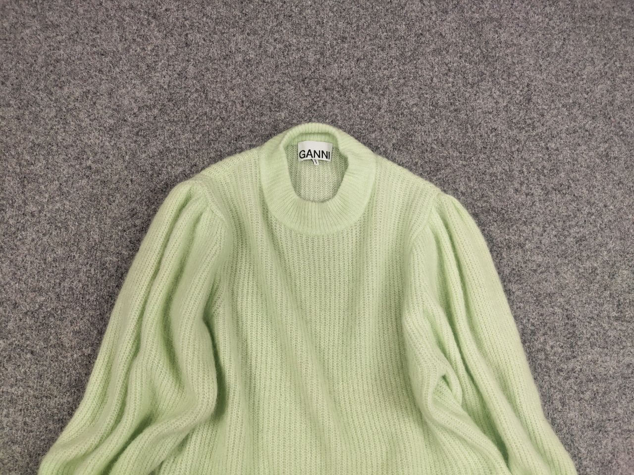 Ganni Ganni Design Alpaca Wool Blend Green Light Pulover Sweater Size M / US 6-8 / IT 42-44 - 8 Thumbnail
