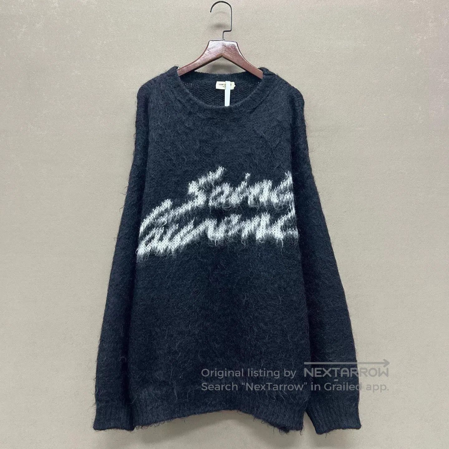 Saint Laurent Paris Black Graphic Long Sleeve Sweater Size L. Size US L / EU 52-54 / 3 - 1 Thumbnail
