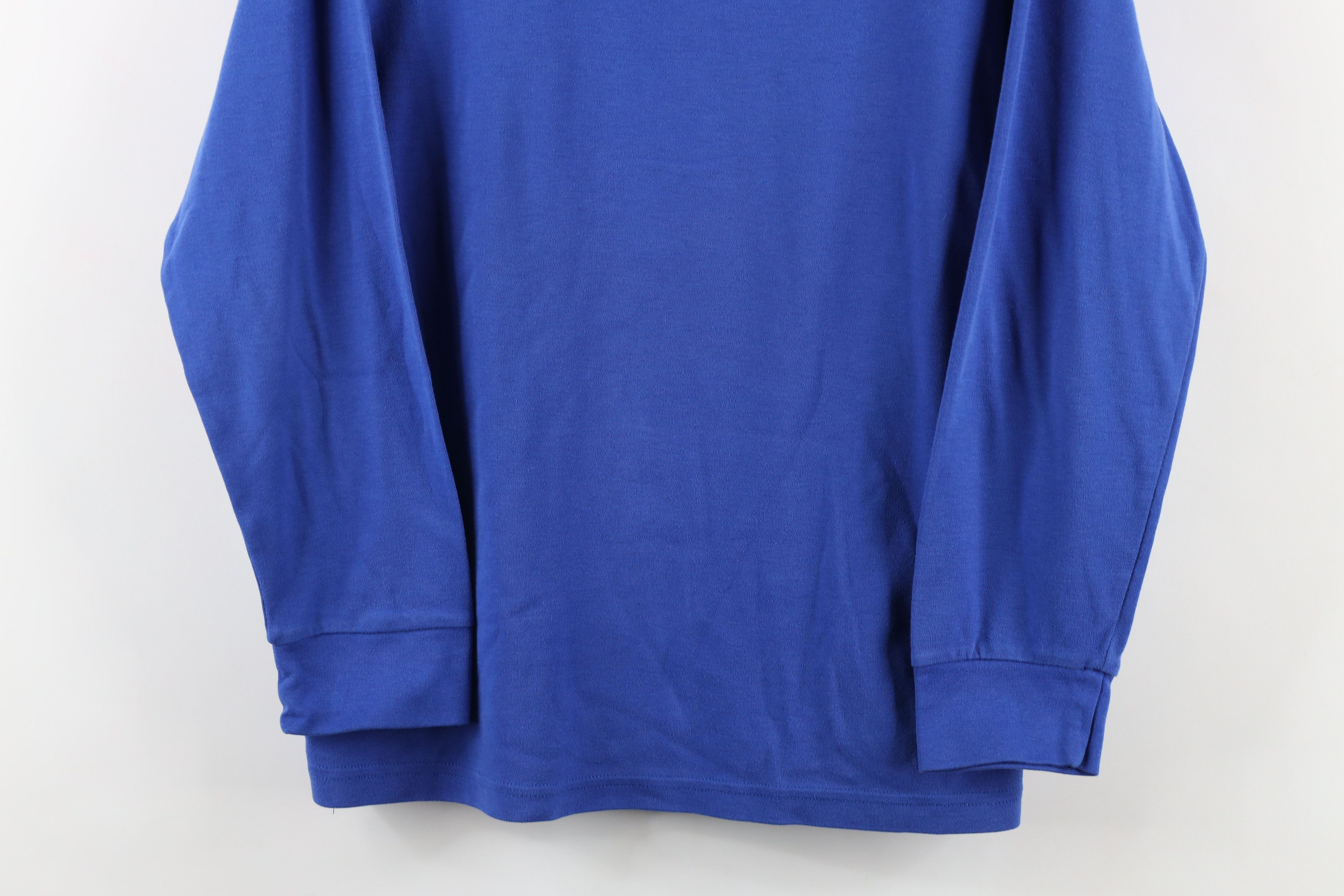Vintage Vintage 90s Streetwear Long Sleeve Turtleneck T-Shirt Blue Size L / US 10 / IT 46 - 3 Thumbnail