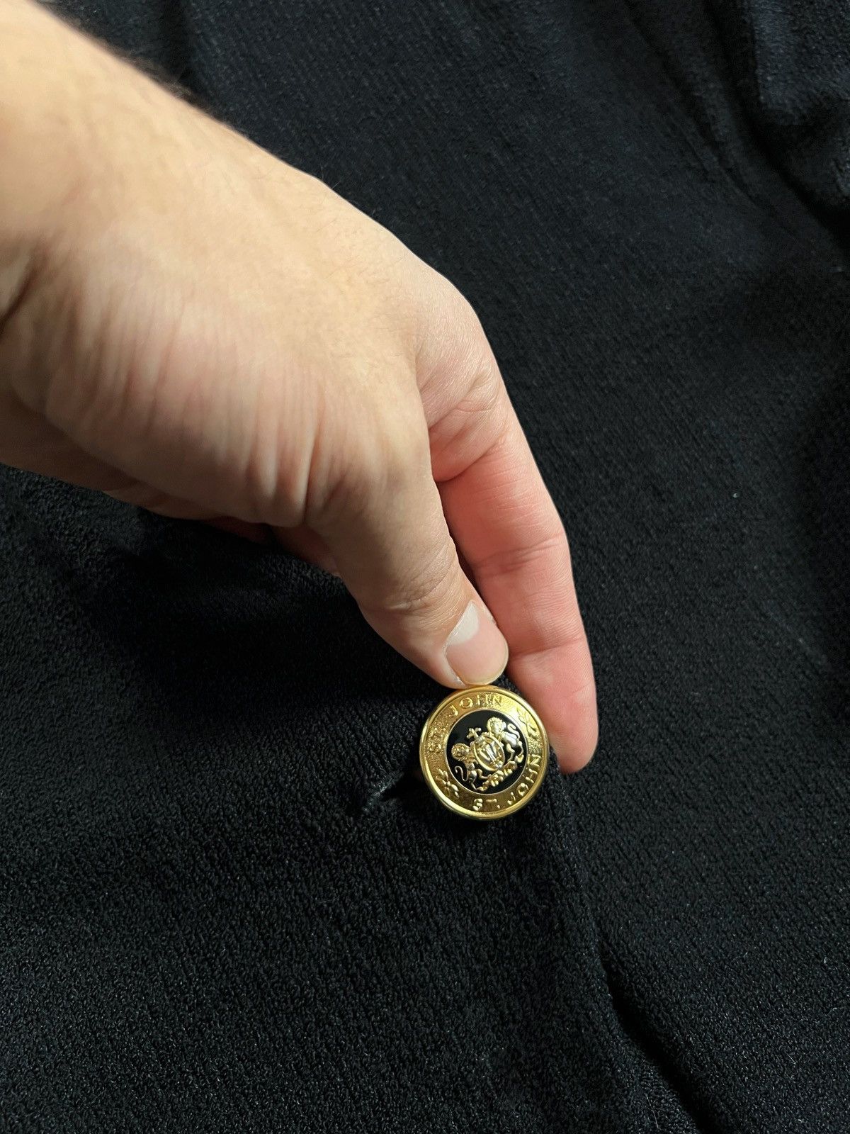 St. John St John Basics Black Santana Knit One-Button Blazer Jacket Size L / US 10 / IT 46 - 4 Thumbnail