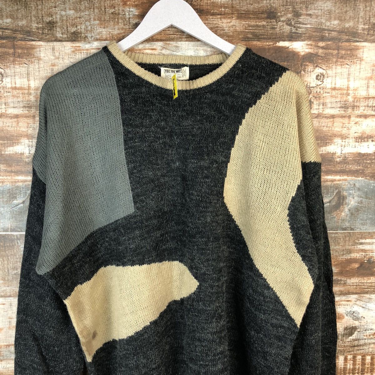 Japanese Brand DL Toc Toc Way Black art vintage Knitwear #A1498 Size US L / EU 52-54 / 3 - 5 Thumbnail