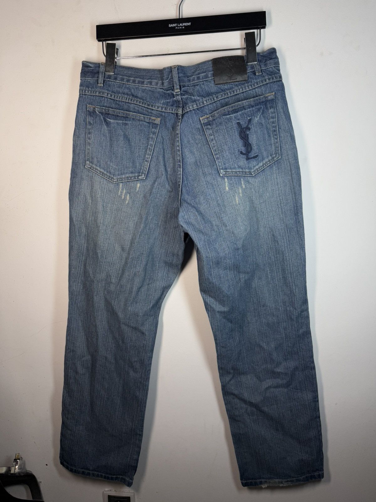 Yves Saint Laurent 36x32 YSL Jeans Denim Pants Blue Indigo Size US 36 / EU 52 - 2 Thumbnail