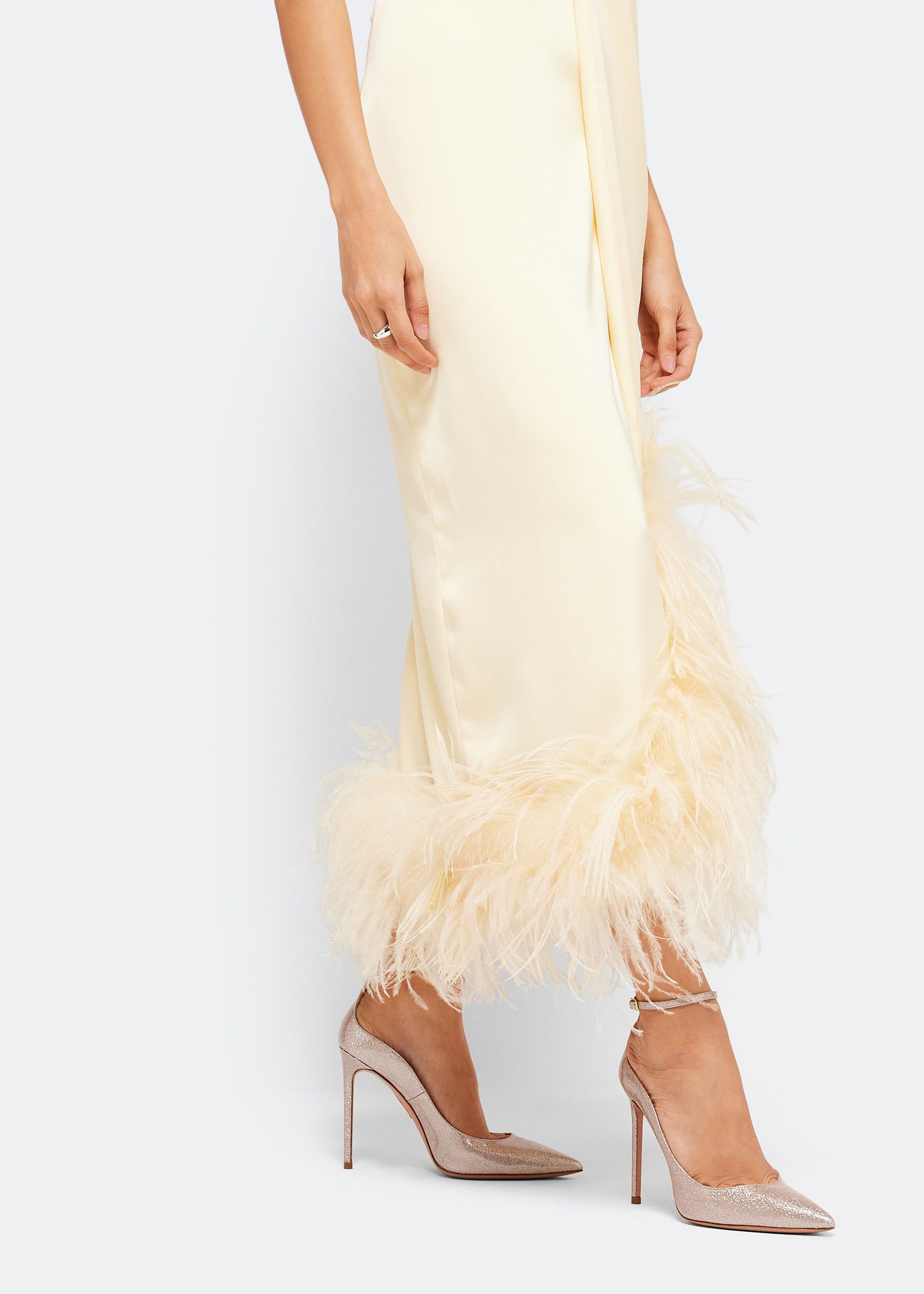 Aquazzura o1srvl11e1024 Heel in Beige Size US 6 / IT 36 - 3 Thumbnail