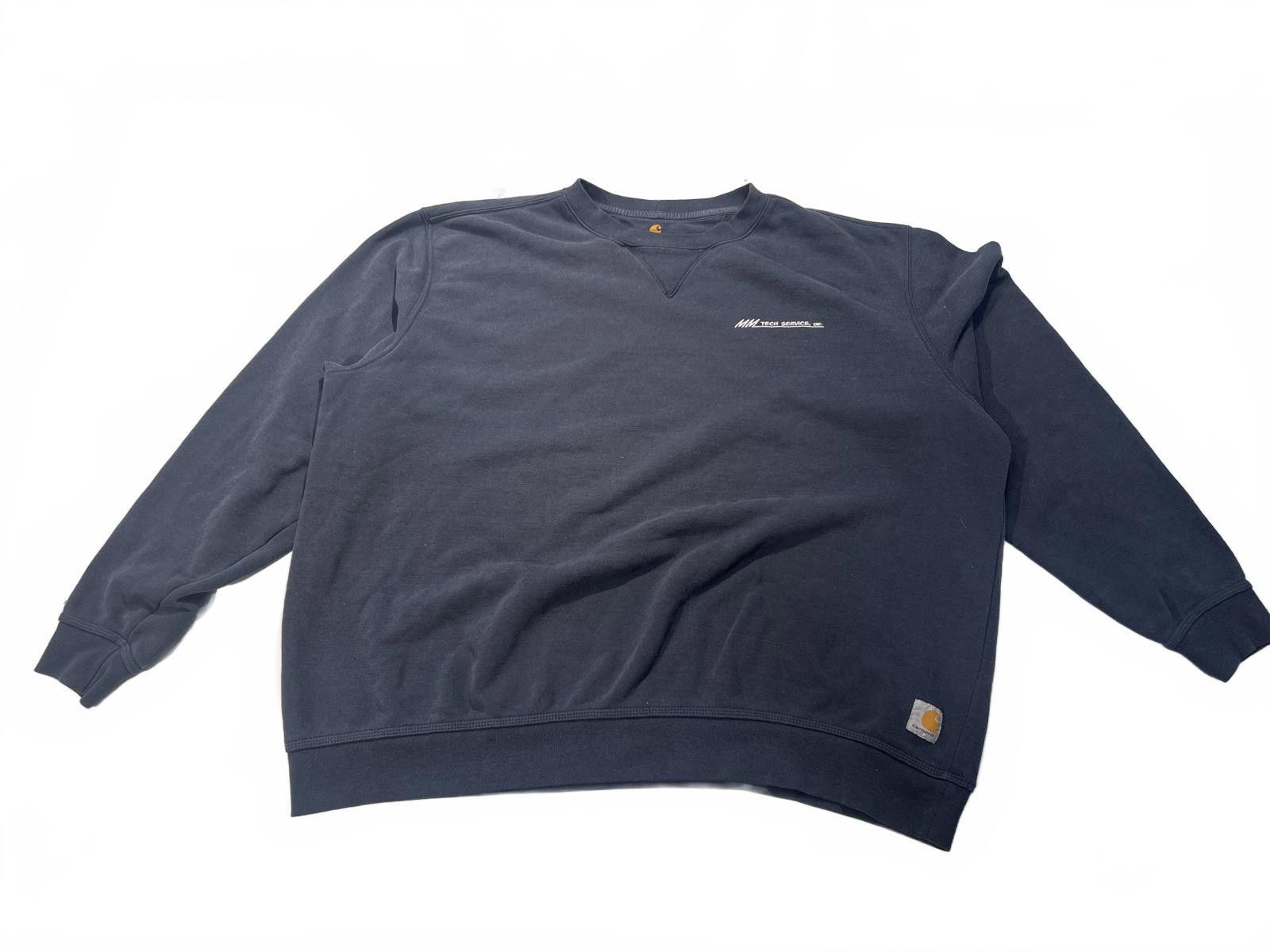 Carhartt VTG Carhartt "MM Services" (Retired) Men's Navy Work Sweater Size US XXL / EU 58 / 5 - 2 Thumbnail