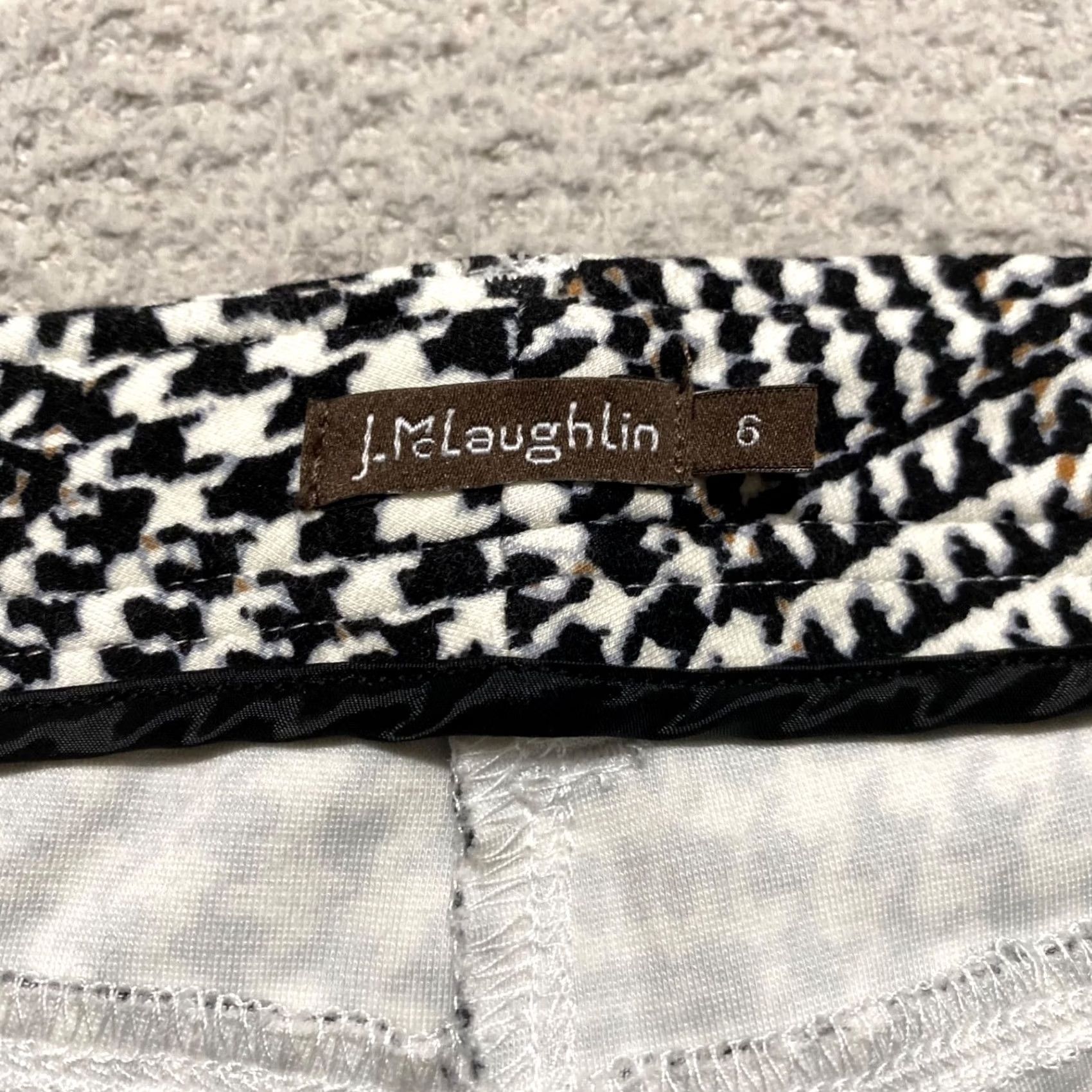 J.McLaughlin J. Mclaughlin Womens Pants Black Plaid Slim Ankle Low Rise Pockets sz 6 Size 28" / US 6 / IT 42 - 3 Thumbnail