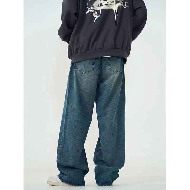Japanese Brand Washed straight leg wide leg jeans Size US 32 / EU 48 - 2 Thumbnail