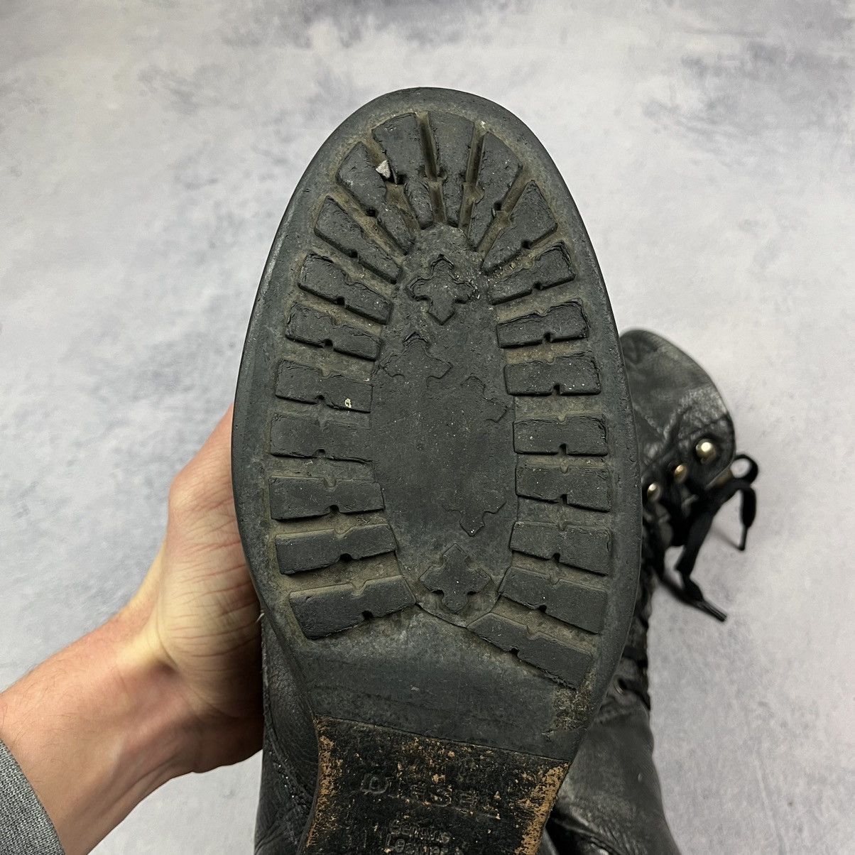 Diesel Vintage Diesel Avant Garde leather distressed boots 90’s Size US 11.5 / EU 44-45 - 13 Thumbnail