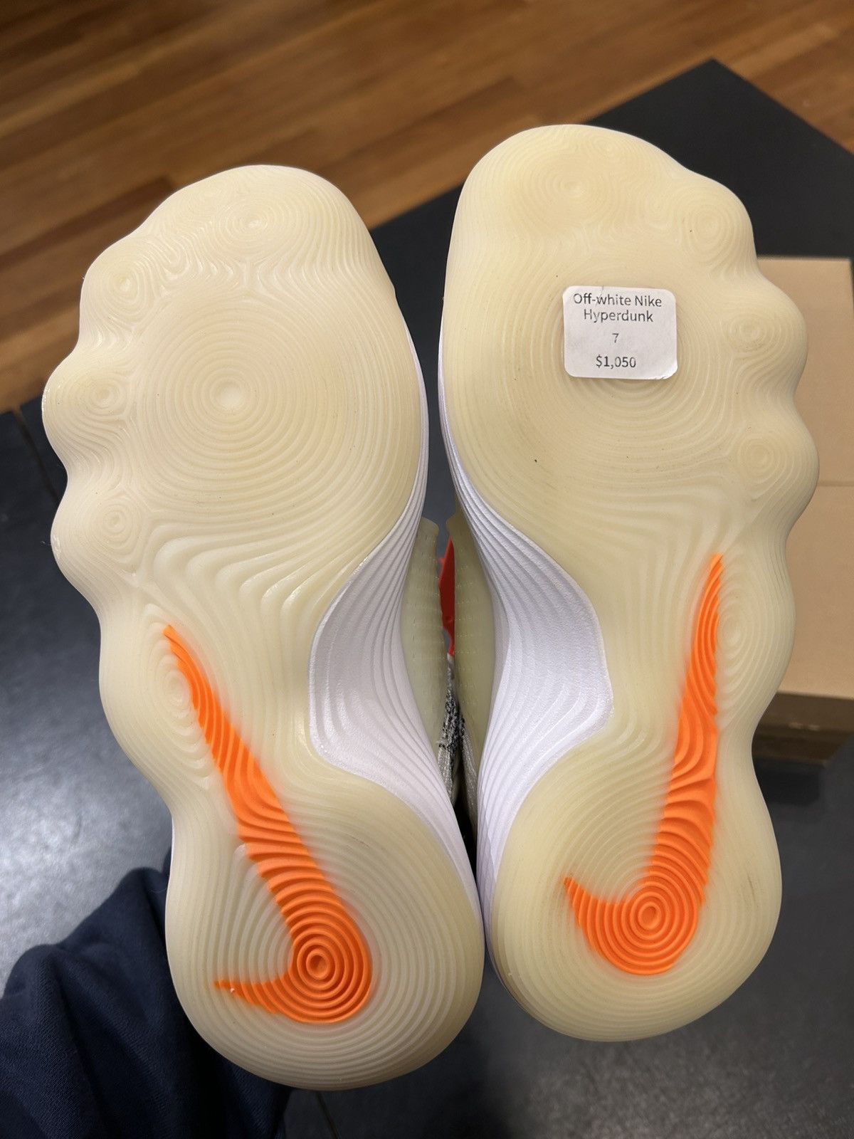 Nike Nike React Hyperdunk 2017 Flyknit ‘Off-White’ Size US 7 / EU 40 - 5 Thumbnail