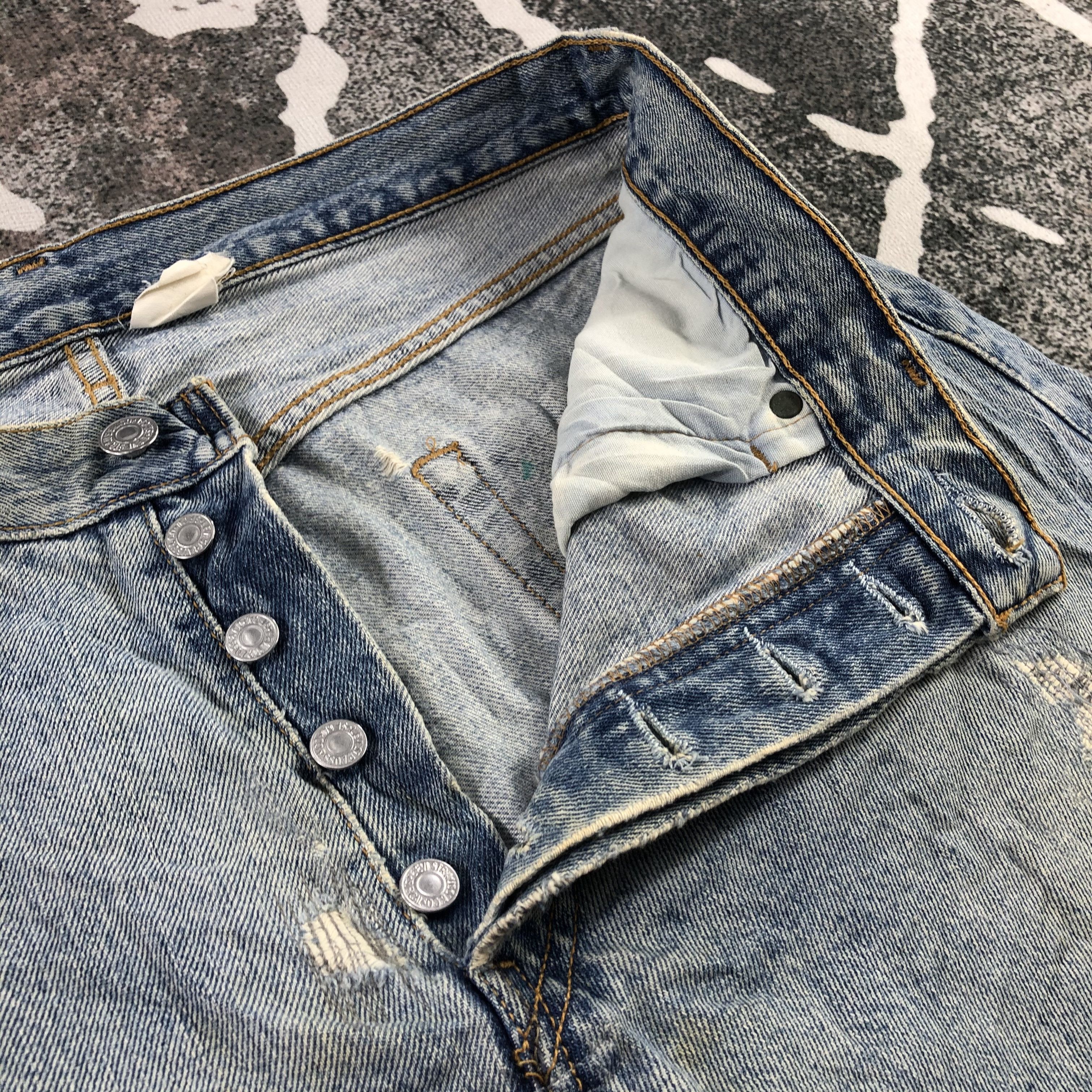 Levi's Vintage Levis 501 Jeans Dirty Wash Denim Kj1412 Size US 34 / EU 50 - 14 Thumbnail