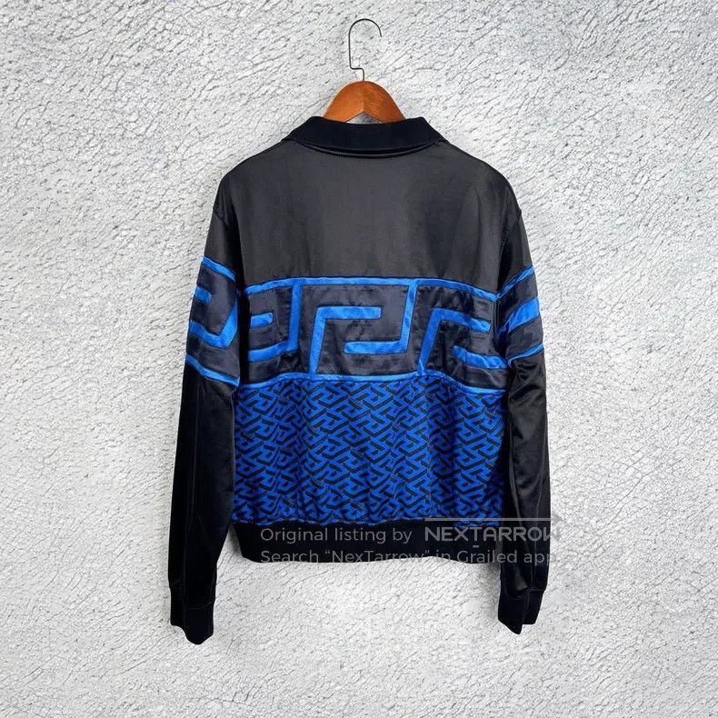 Versace Versace Back pattern logo stand-up collar sports jacket Size US XXL / EU 58 / 5 - 2 Thumbnail