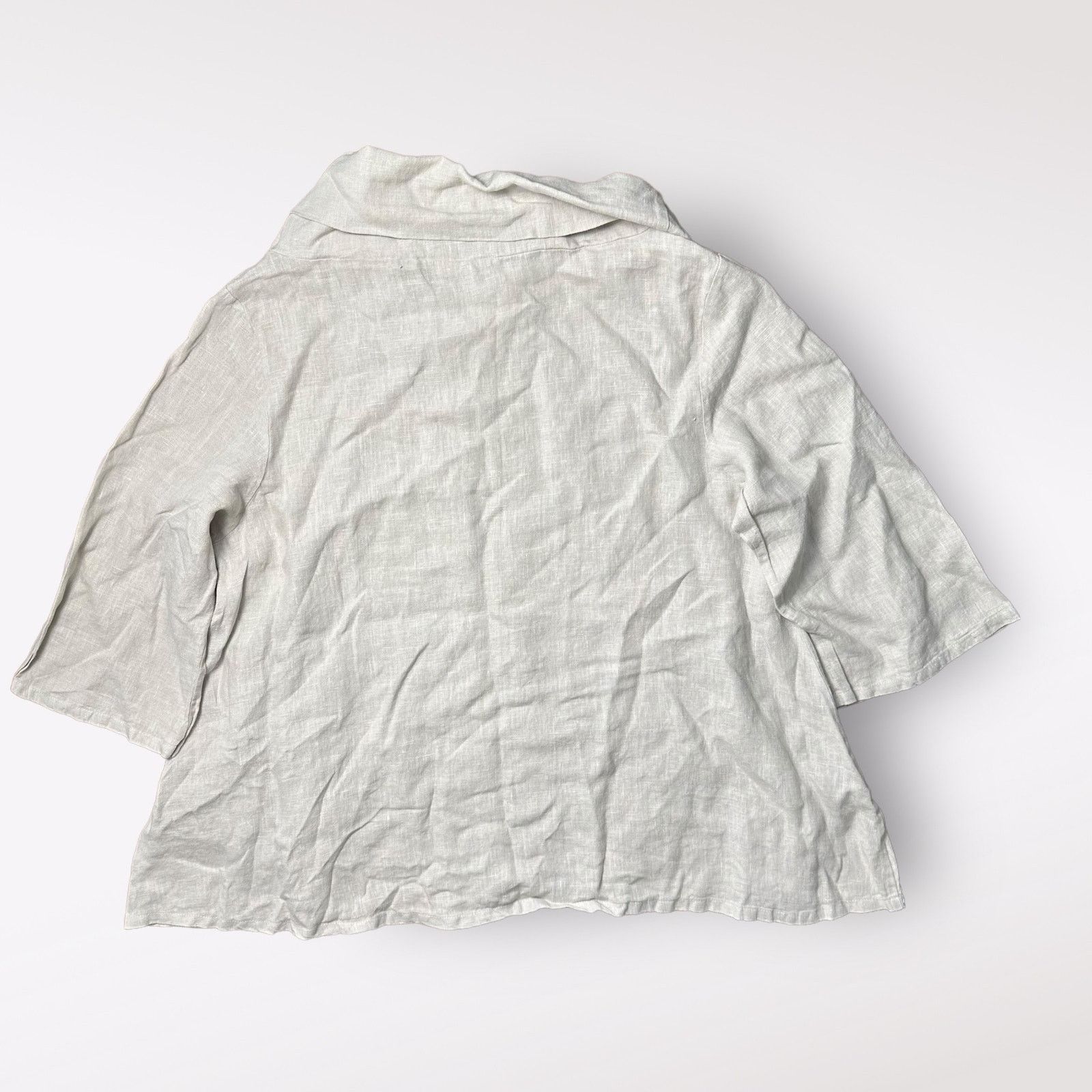 Bryn Walker Bryn Walker Etta Linen Cowl Neck Gray Blouse Top Size XS Size XS / US 0-2 / IT 36-38 - 3 Thumbnail