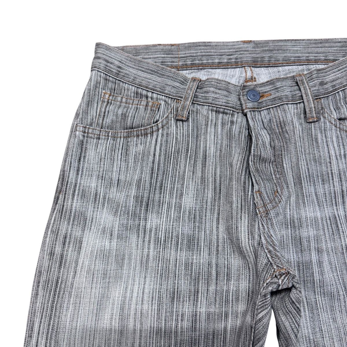 Japanese Brand Acoustic Japan Striped Denim Flare Jeans Size US 30 / EU 46 - 4 Thumbnail