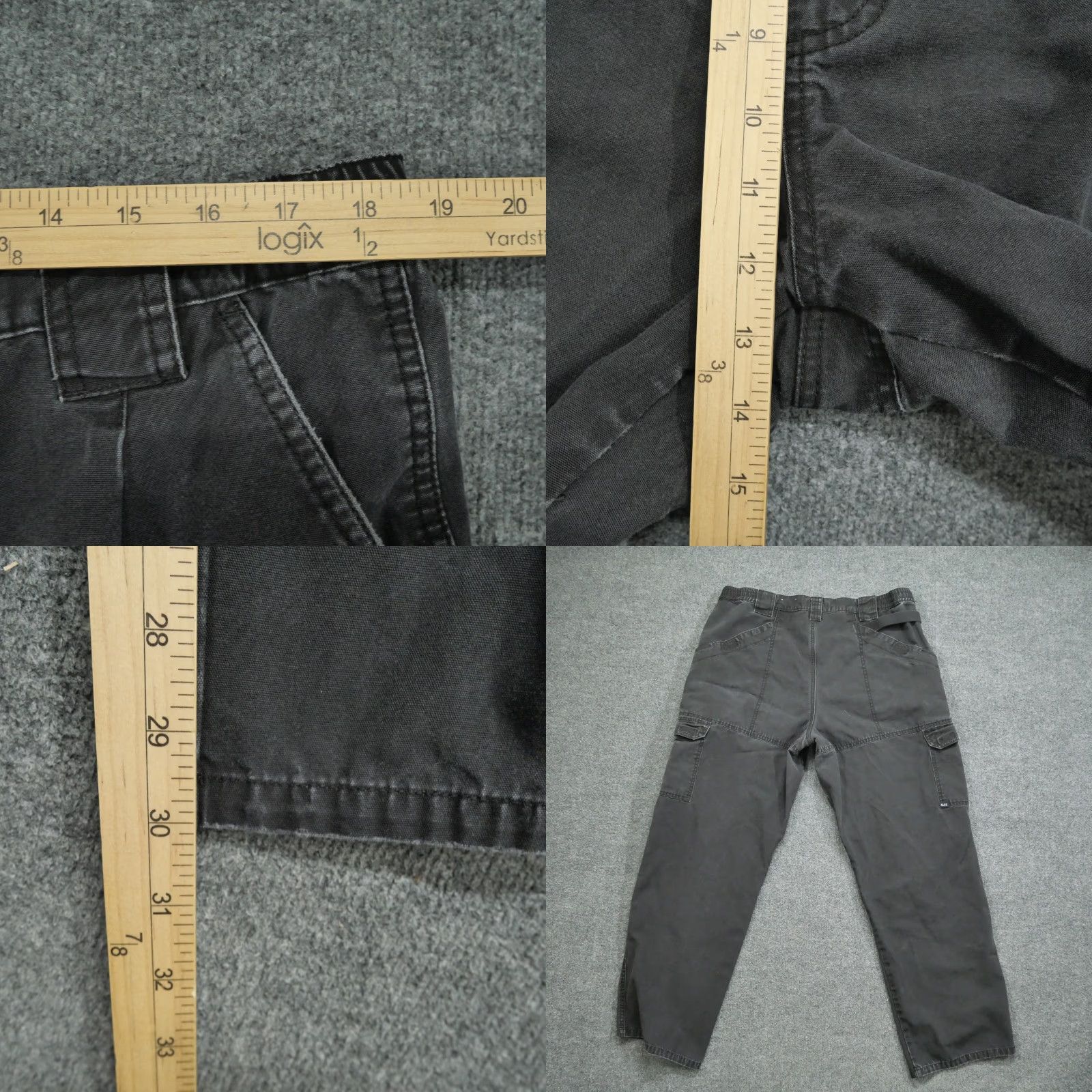 Vintage VINTAGE 511 Tactical Pants Mens 38x32 Black Faded Cargo Double Knee Canvas Size US 38 / EU 54 - 8 Thumbnail