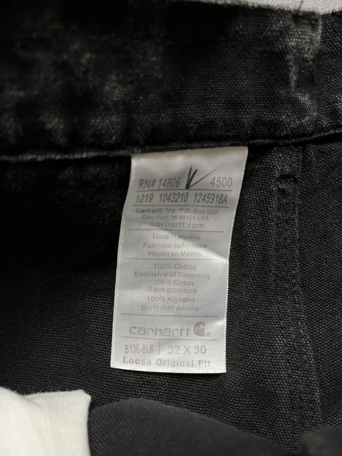 Carhartt Vintage Carhartt Black Faded Double Knee Work Pants 102cm Size US 32 / EU 48 - 8 Thumbnail