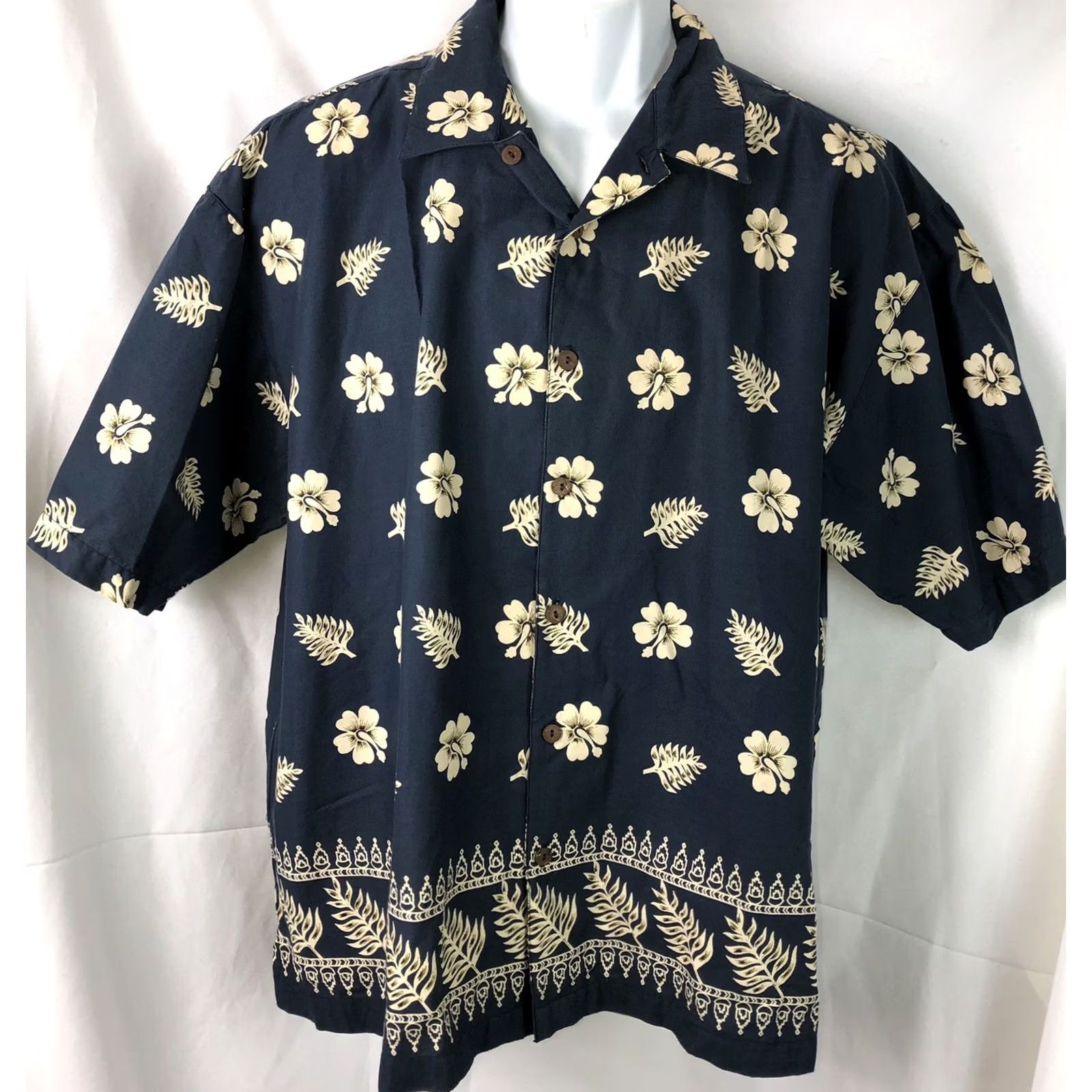 Vintage VINTAGE Pesslate Bay Hawaiian Shirt L Blue Floral Button-Up Short Sleeve Collared Beach Luau 90s Y2K Mens Size US L / EU 52-54 / 3 - 5 Thumbnail