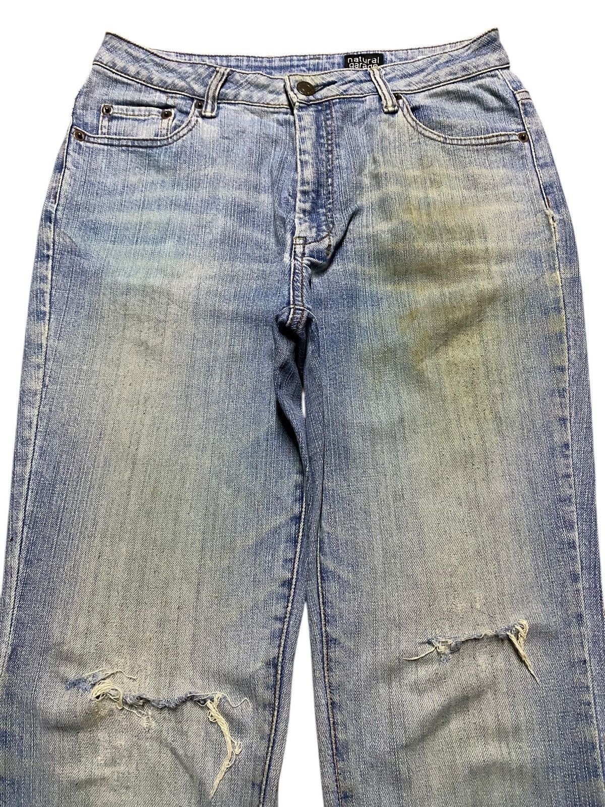 If Six Was Nine Vintage Japanese Brand Natural Garage Grunge Flare Jeans Size US 27 - 3 Thumbnail