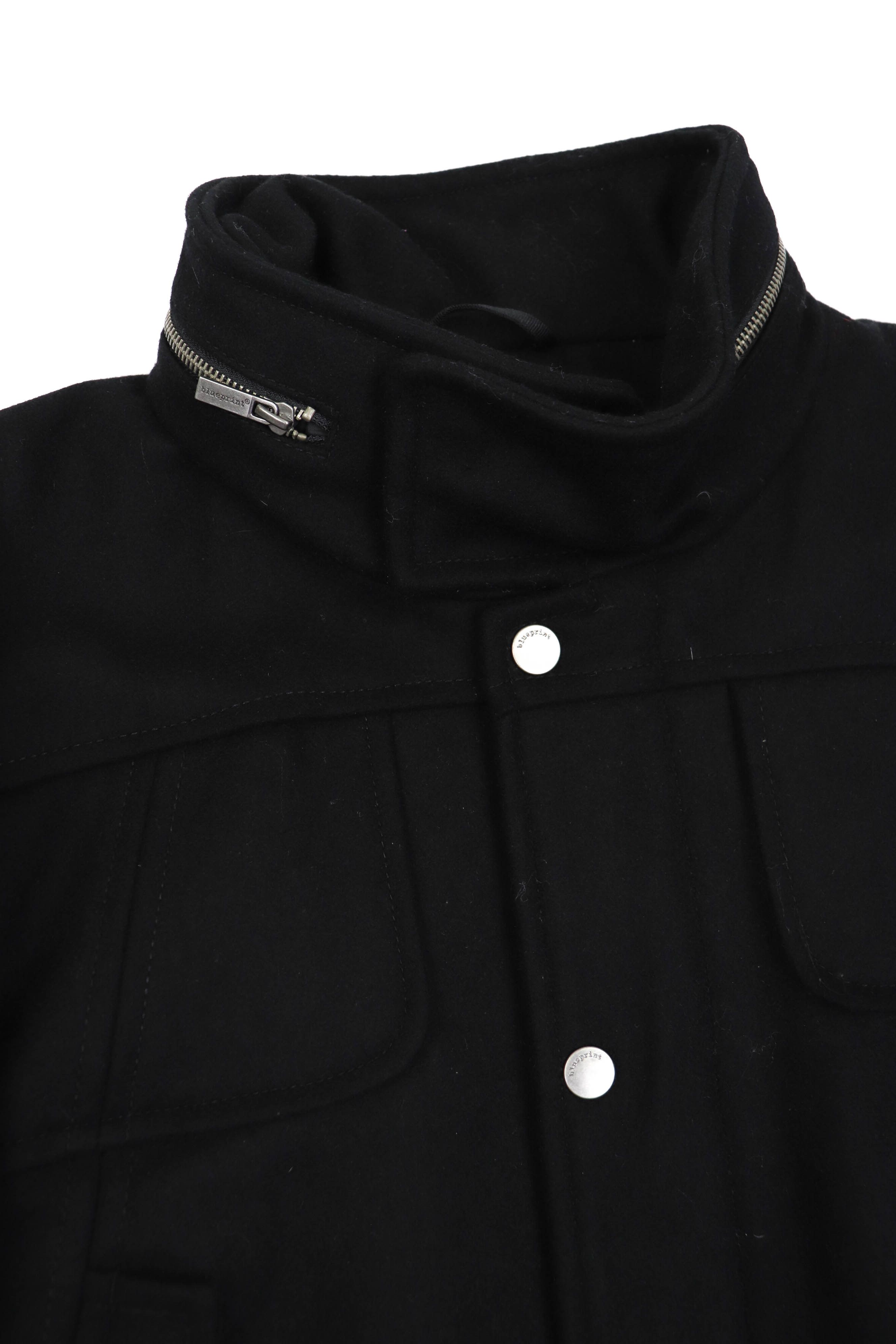 Other Blueprint M-65 Style Black Wool Jones Coat Jacket Size US L / EU 52-54 / 3 - 5 Thumbnail