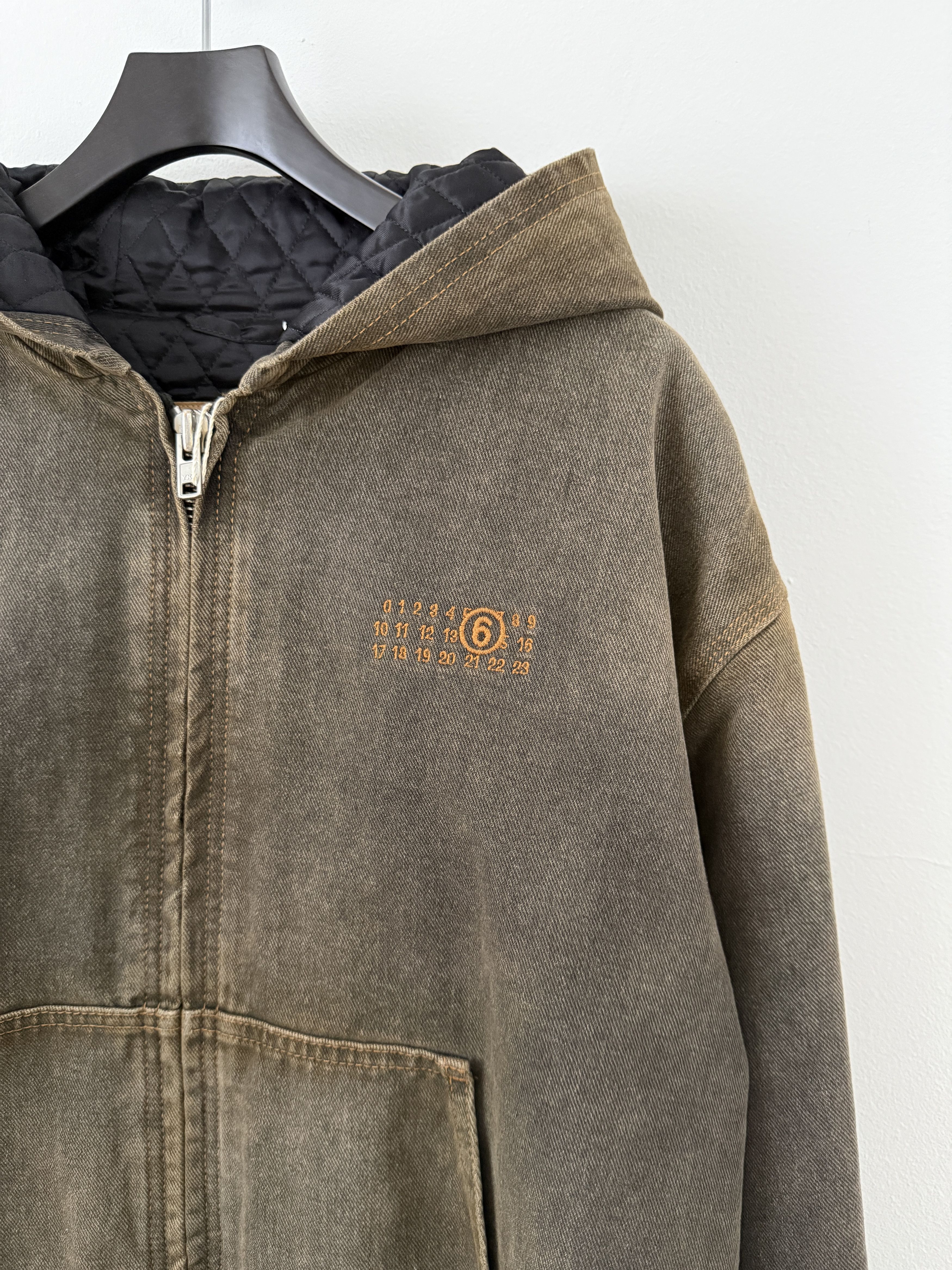 Maison Margiela MM6 Brown Denim Hooded Zip-Up Jacket Size US S / EU 44-46 / 1 - 6 Thumbnail