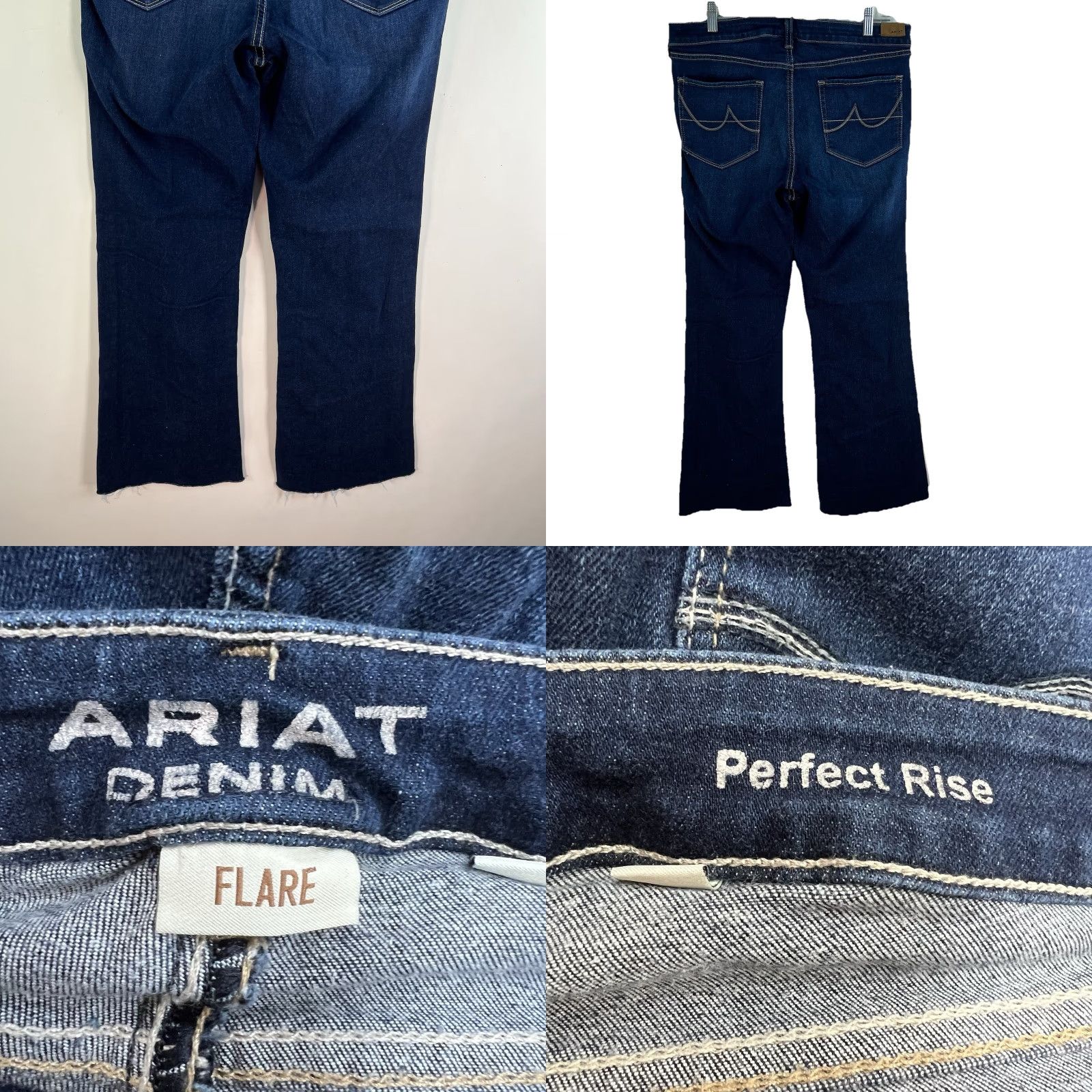 Ariat VINTAGE? No. Ariat Katie Flare Jeans Denim Women’s Size 32 L Blue 32 Inseam Dark Wash Embroidered Logo Western Cowboy 90s Style Womens Size 24" / US 00 / IT 34 - 8 Thumbnail