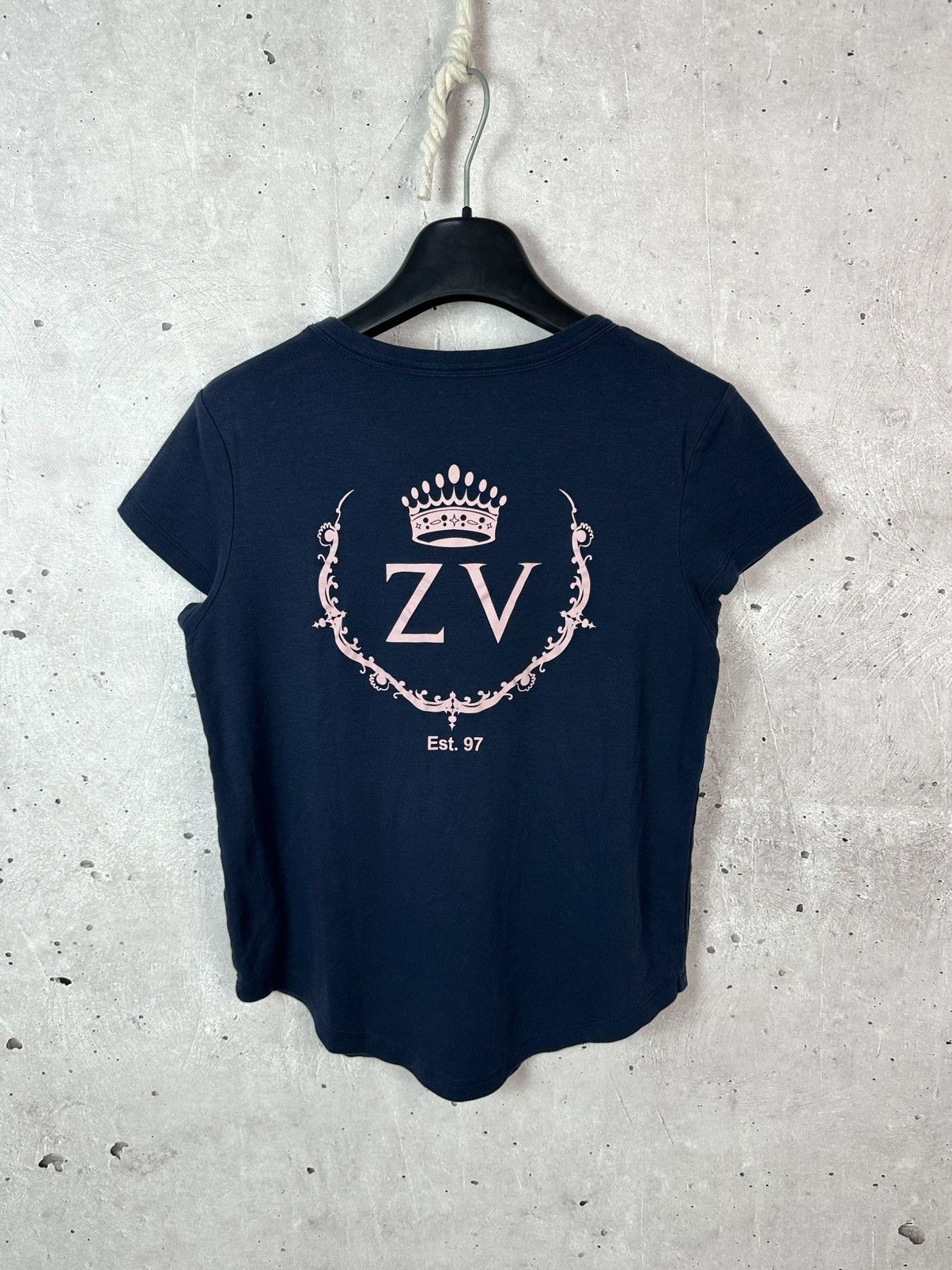 Zadig & Voltaire Zadig&Voltaire Navy Blue Cotton V-neck Short Sleeve T-shirt Size S / US 4 / IT 40 - 1 Thumbnail