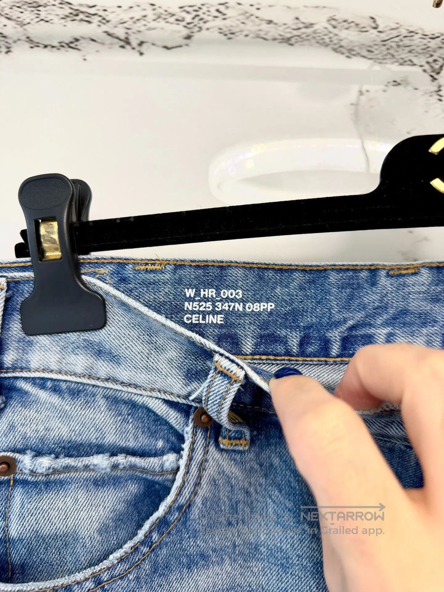 Celine Celine Blue Washed Denim Jeans. Size US 29 - 3 Thumbnail